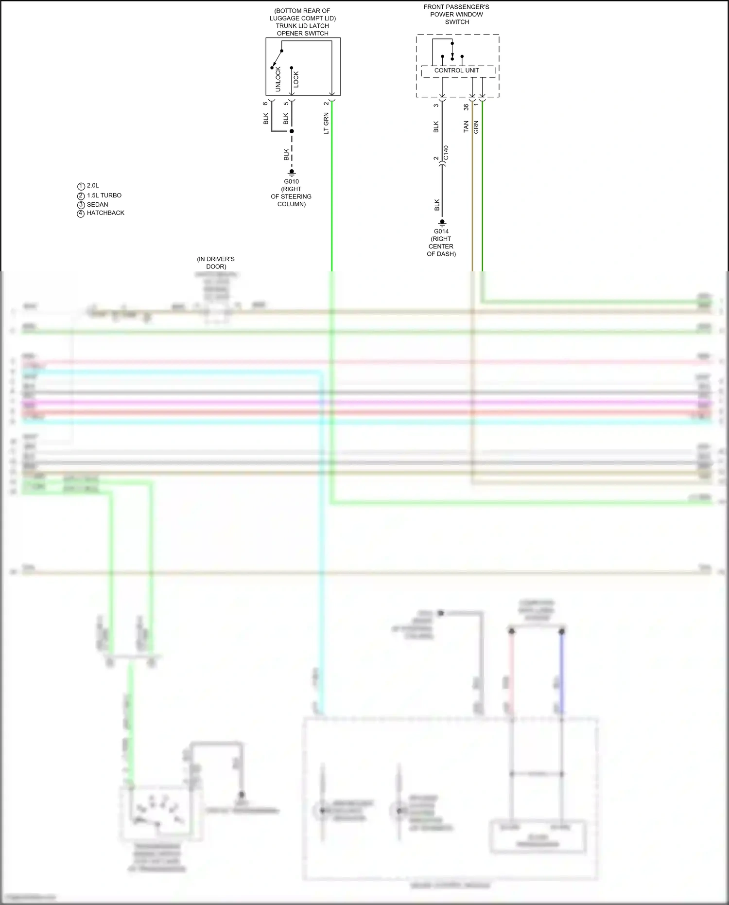 Wiring diagram immobilizer/ security indicator for Honda Civic XI (2021-2024) (1 of 2)