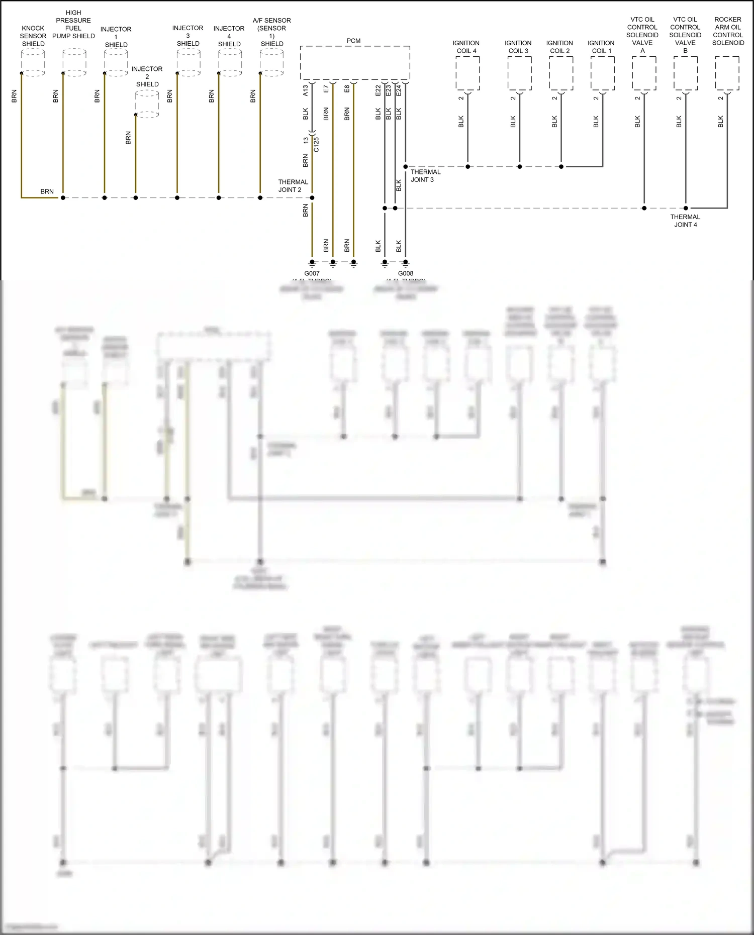 Wiring diagram left backup light for Honda Civic XI (2021-2024) (4 of 4)