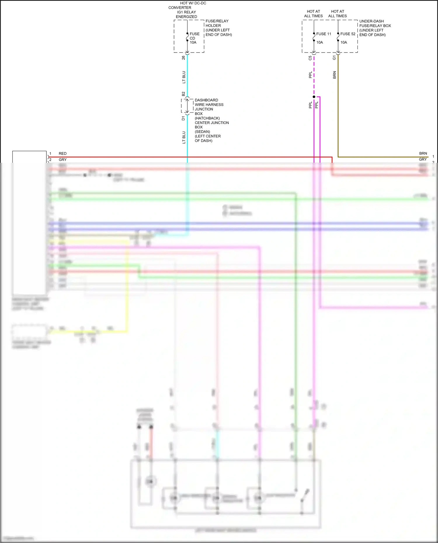Wiring diagram low indicator for Honda Civic XI (2021-2024) (1 of 2)