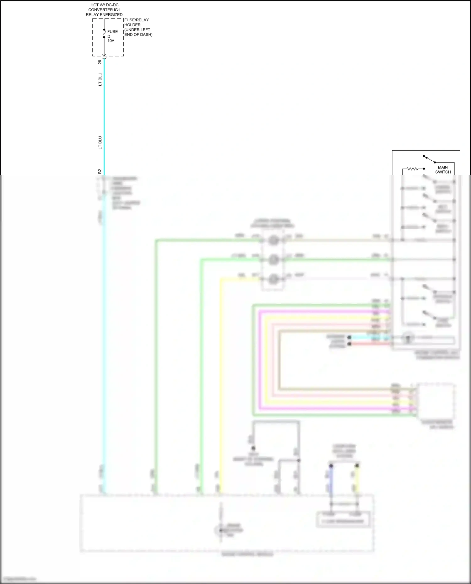 Wiring diagram main switch for Honda Civic XI (2021-2024) (1 of 3)