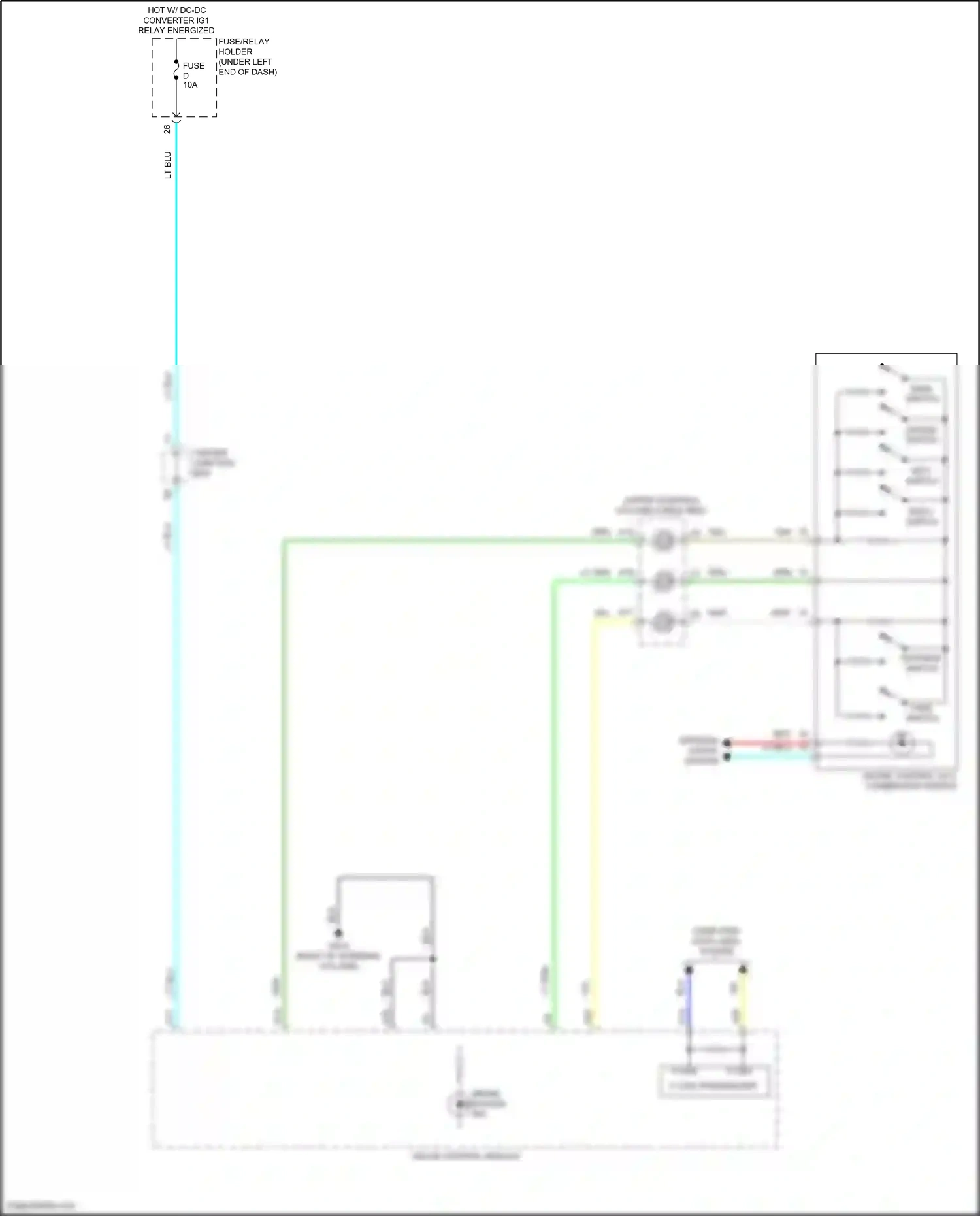 Wiring diagram main switch for Honda Civic XI (2021-2024) (2 of 3)