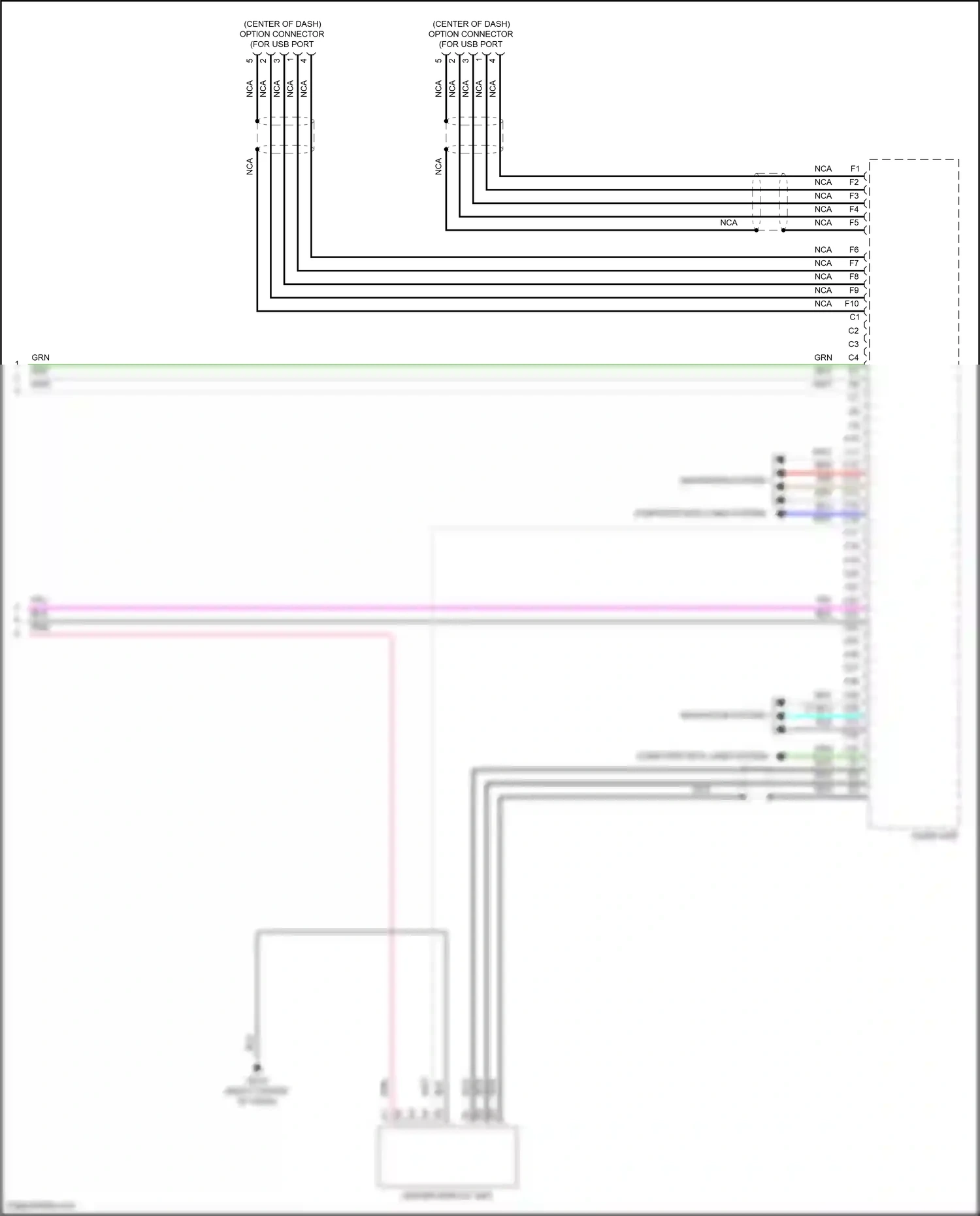 Wiring diagram navigation system for Honda Civic XI (2021-2024) (2 of 3)