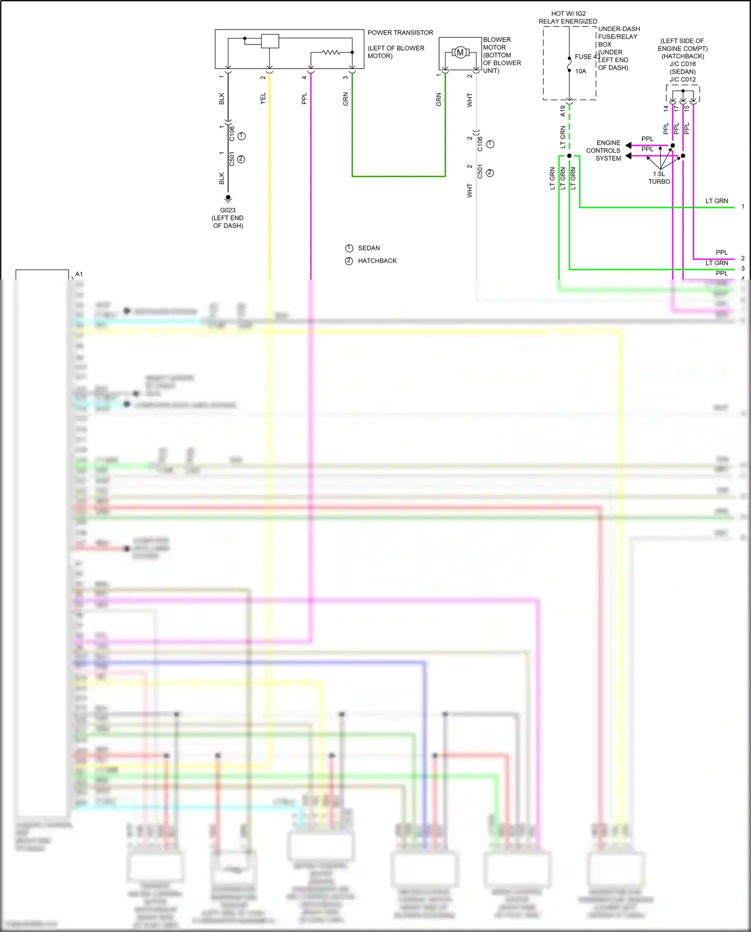 Wiring diagram recirculation control motor for Honda Civic XI (2021-2024) (1 of 1)
