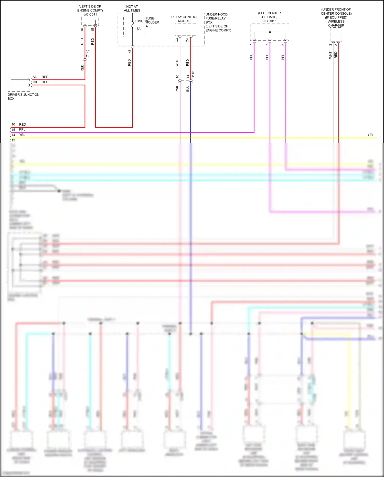 Wiring diagram relay control module for Honda Civic XI (2021-2024) (2 of 13)