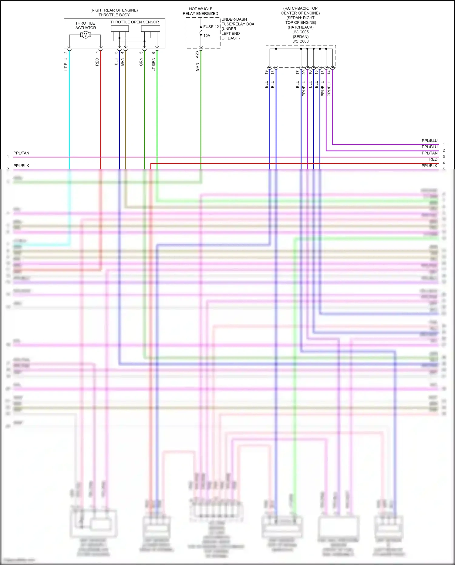 Wiring diagram throttle open sensor for Honda Civic XI (2021-2024) (3 of 3)