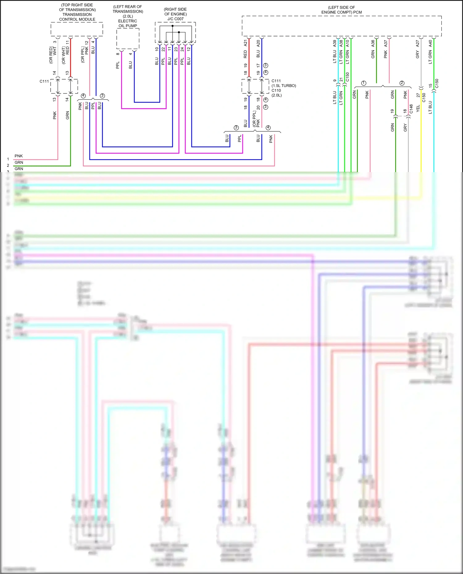 Wiring diagram transmission control module for Honda Civic XI (2021-2024) (4 of 12)