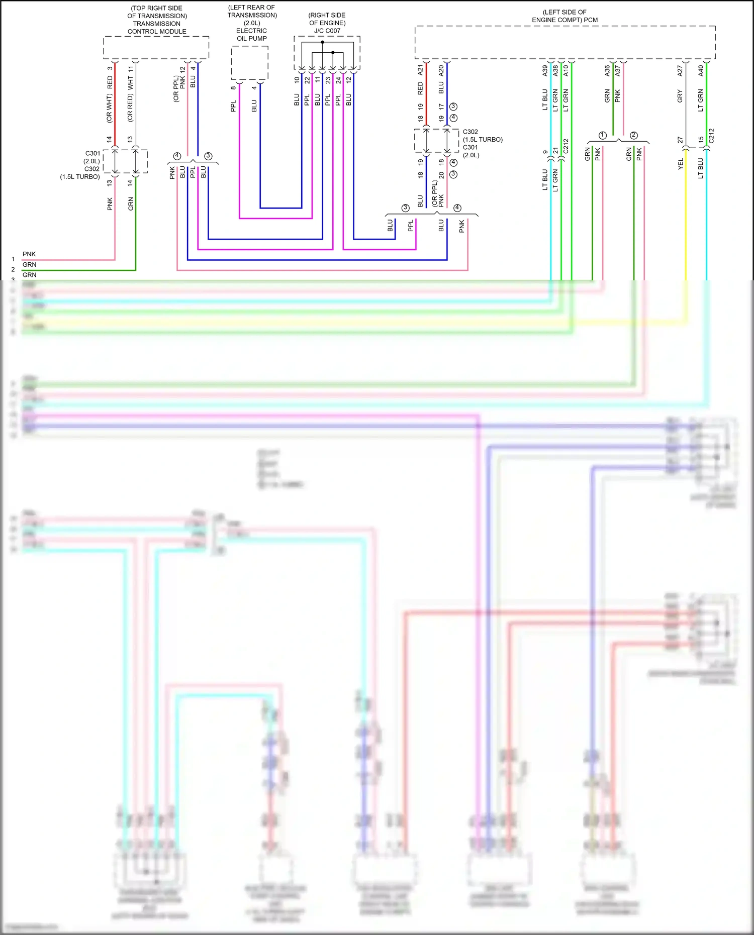 Wiring diagram transmission control module for Honda Civic XI (2021-2024) (3 of 12)