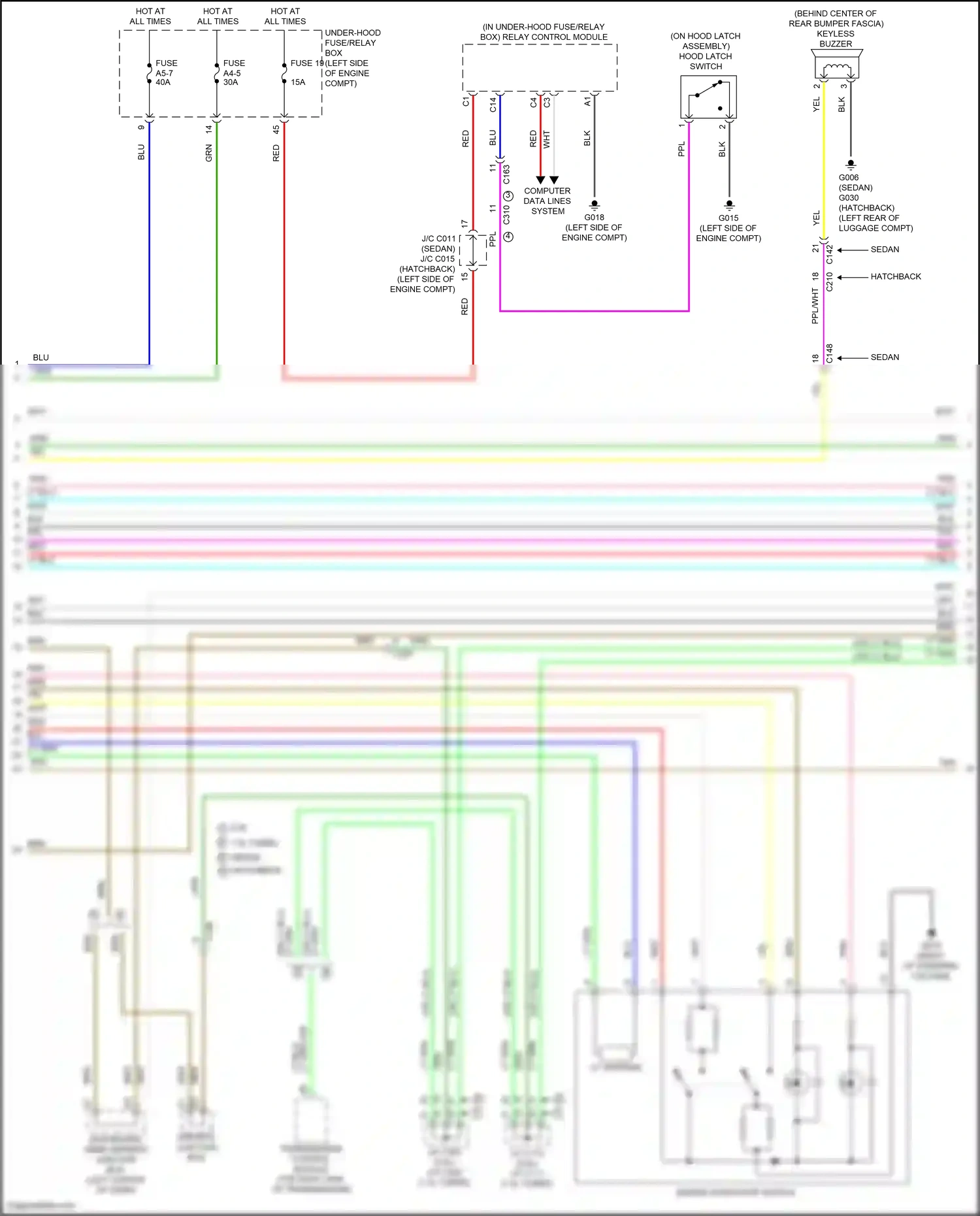 Wiring diagram transmission control module for Honda Civic XI (2021-2024) (1 of 12)