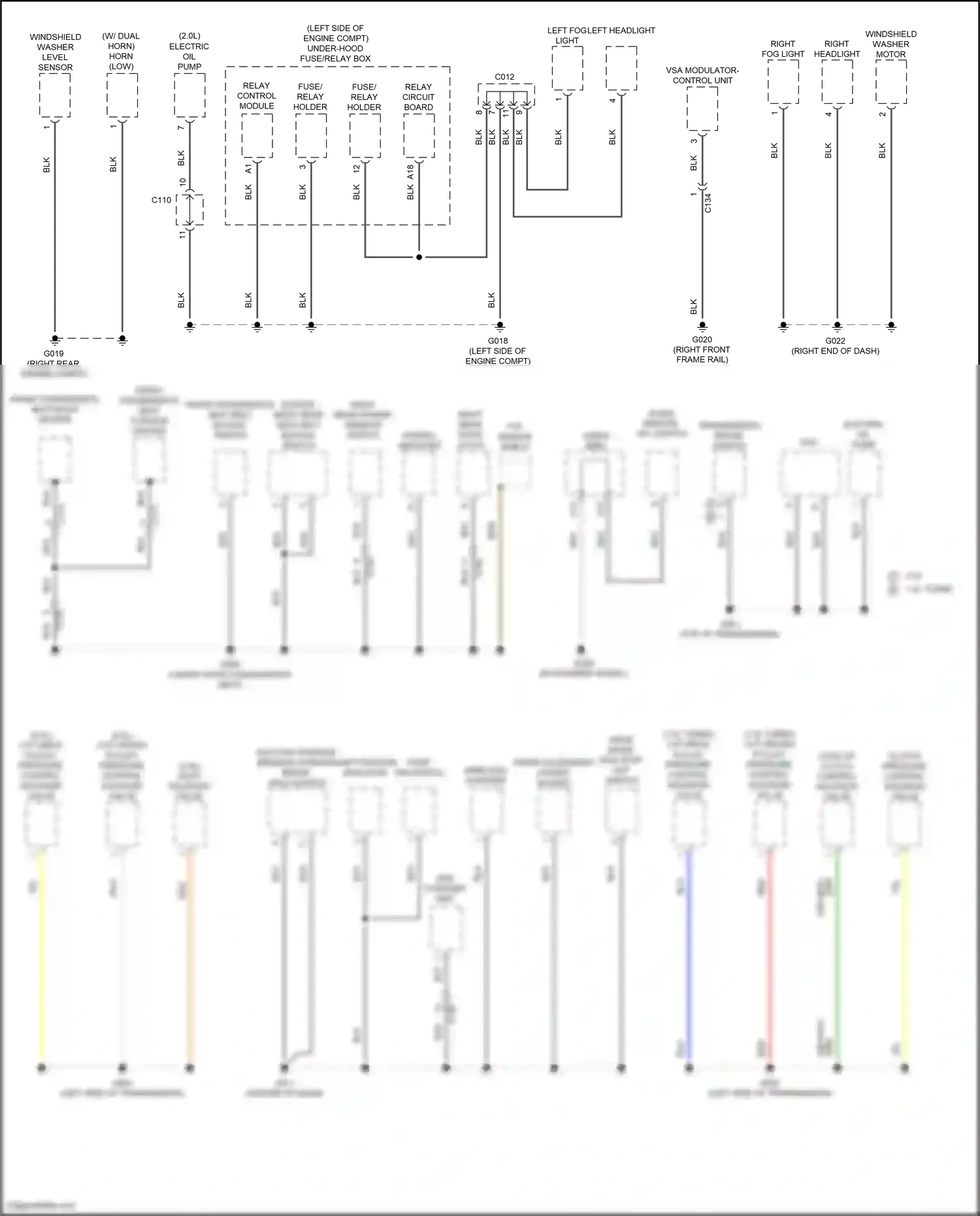 Wiring diagram vsa modulator control unit for Honda Civic XI (2021-2024) (18 of 18)