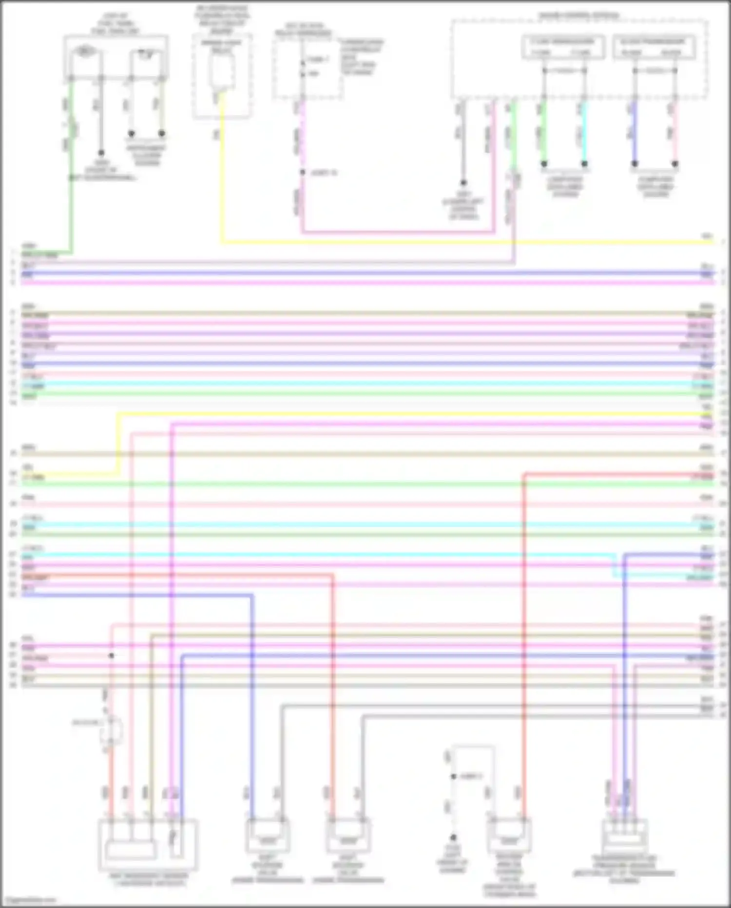 Clarity Honda II (2016-2021): Wiring diagram engine performance 1.5l, engine controls circuit (5 of 8)