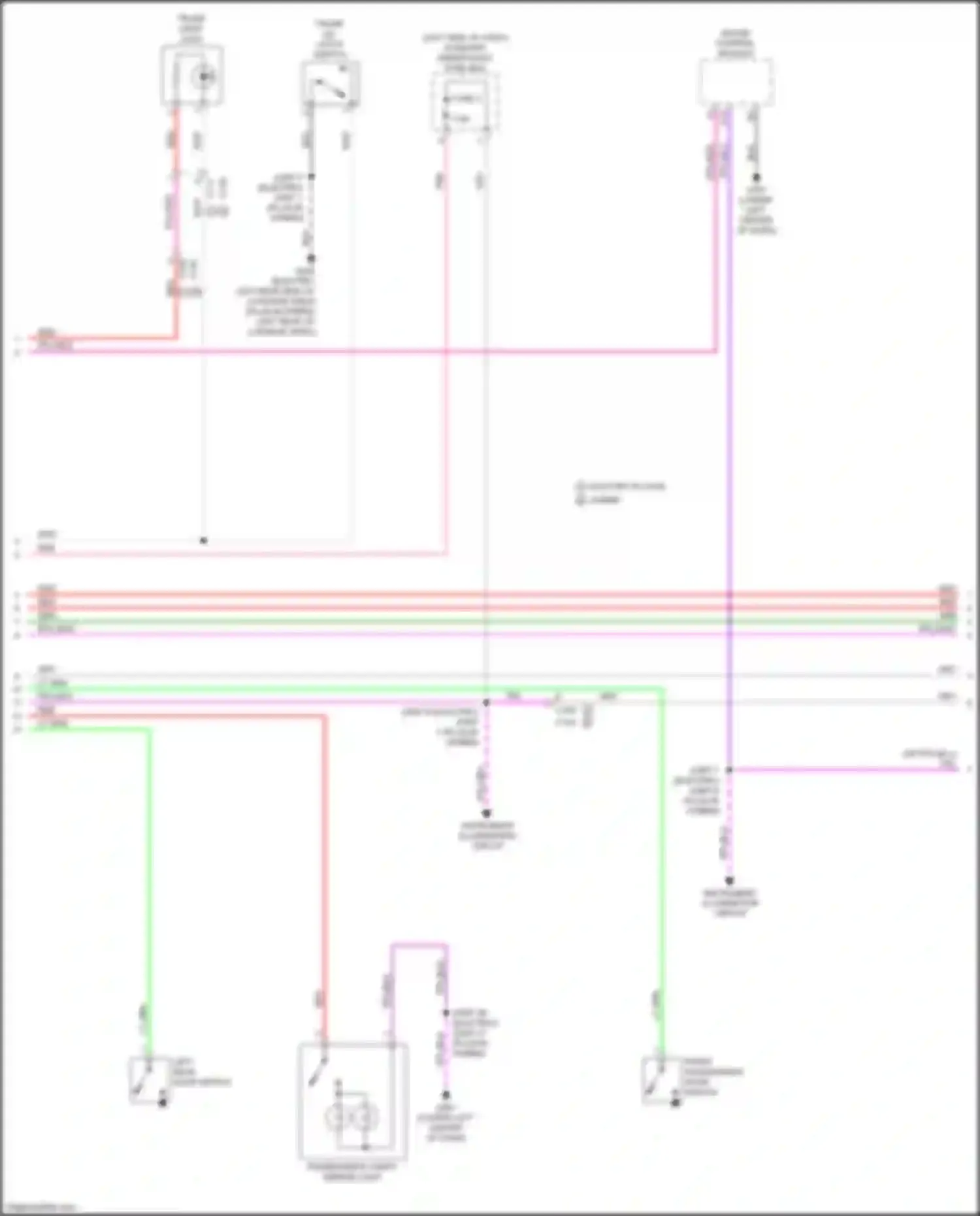 Clarity Honda II (2016-2021): Courtesy lamps circuit (2 of 3)