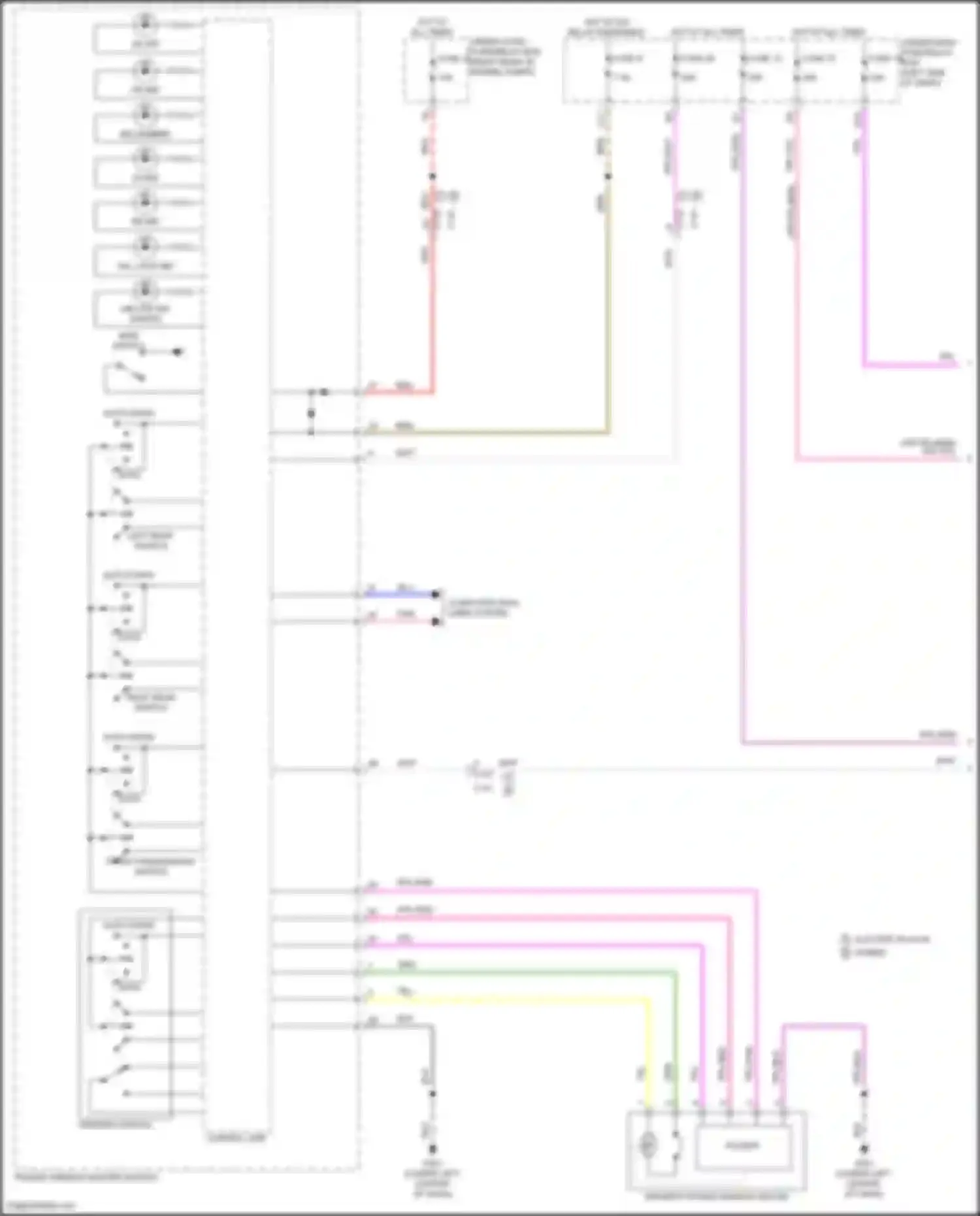Clarity Honda II (2016-2021): Power windows circuit (1 of 2)