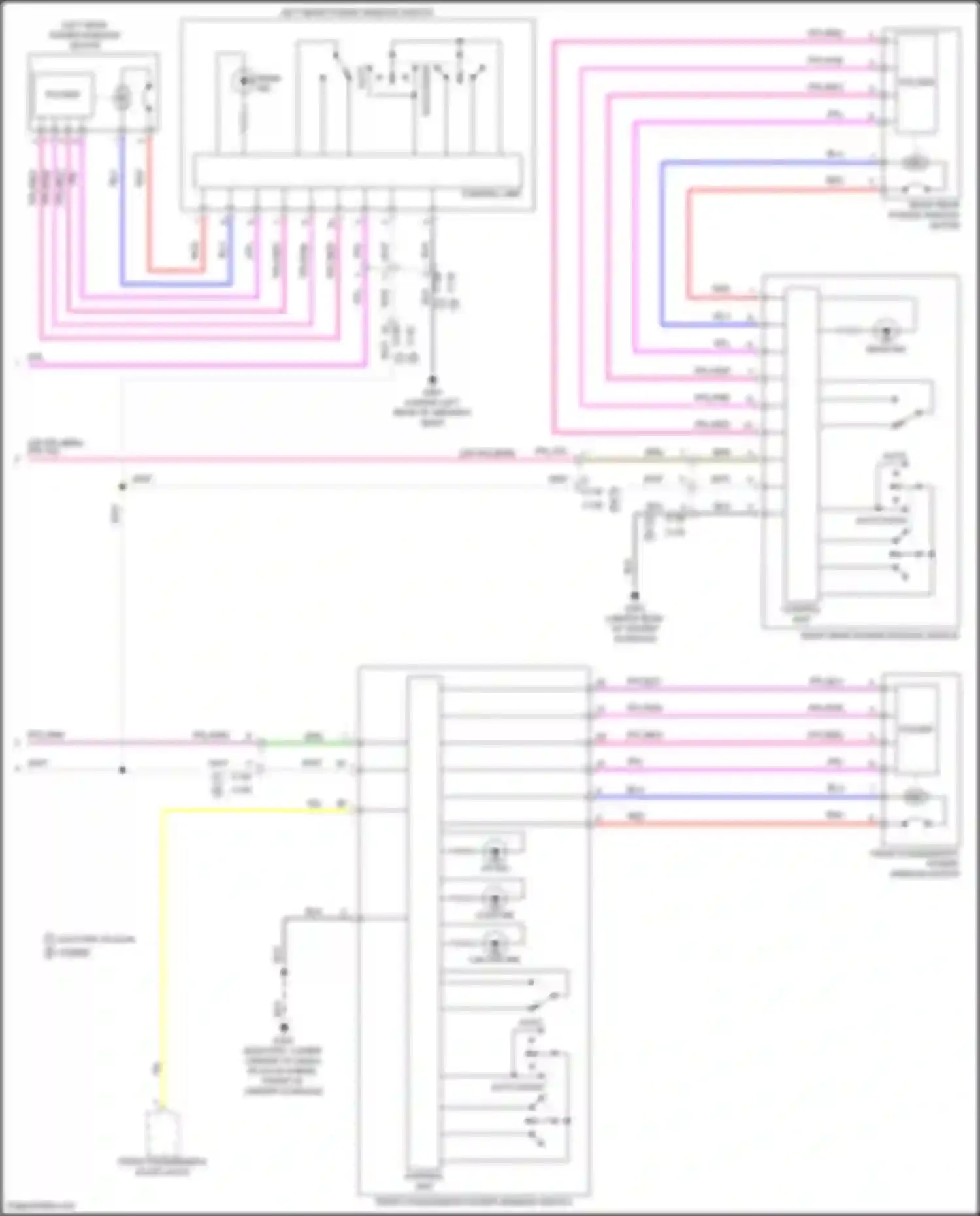 Clarity Honda II (2016-2021): Power windows circuit (2 of 2)