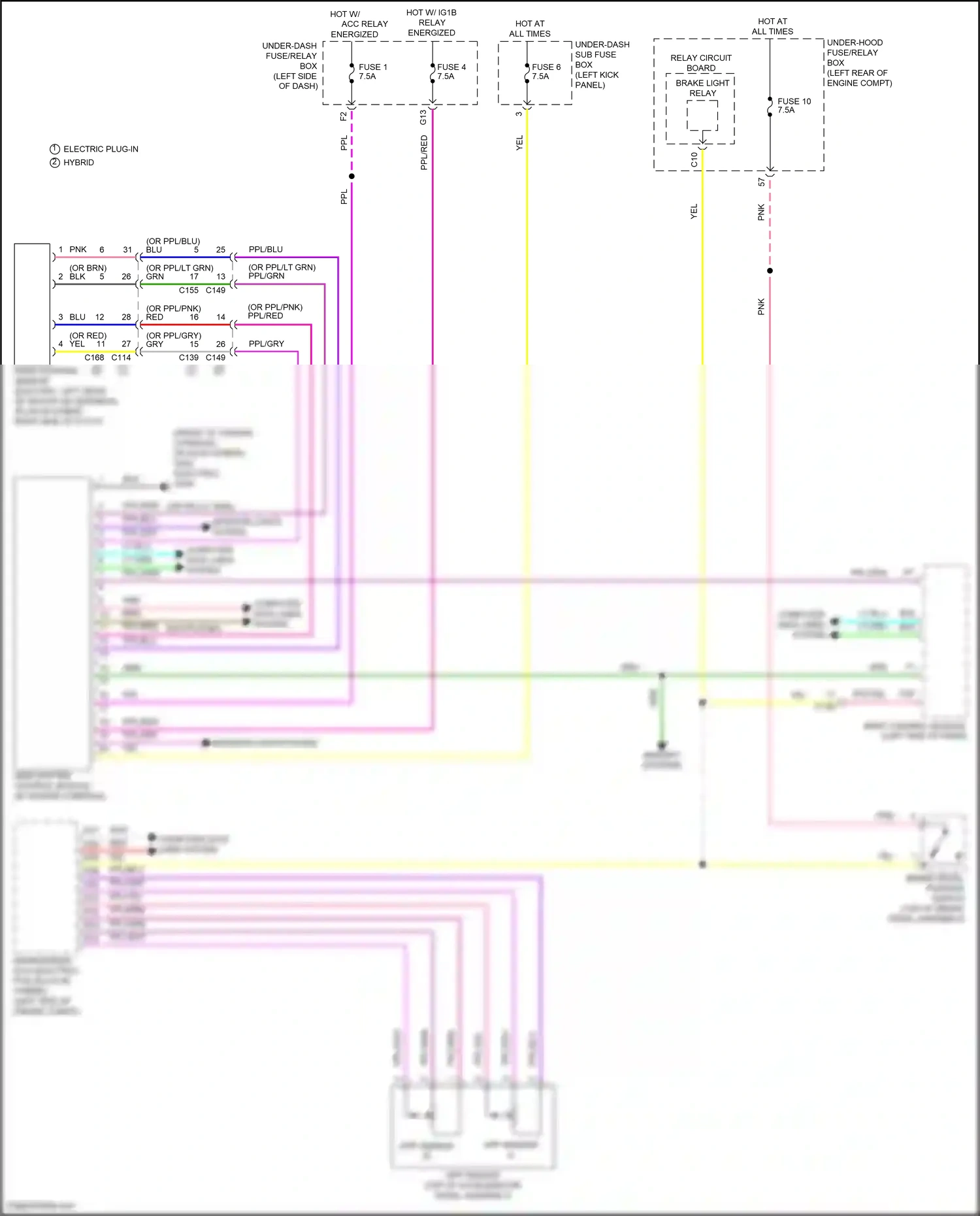 Wiring diagram app sensor b for Honda Clarity II (2016-2021) (2 of 3)