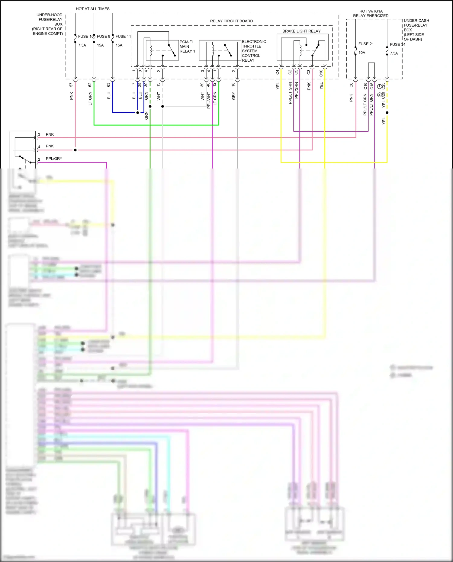 Wiring diagram app sensor for Honda Clarity II (2016-2021) (1 of 3)