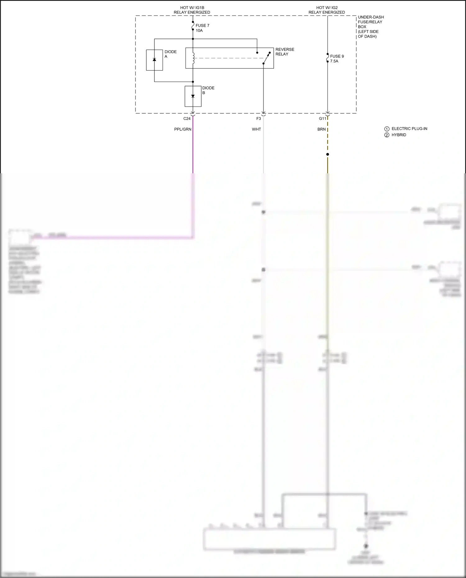 Wiring diagram automatic dimming inside mirror for Honda Clarity II (2016-2021) (3 of 6)