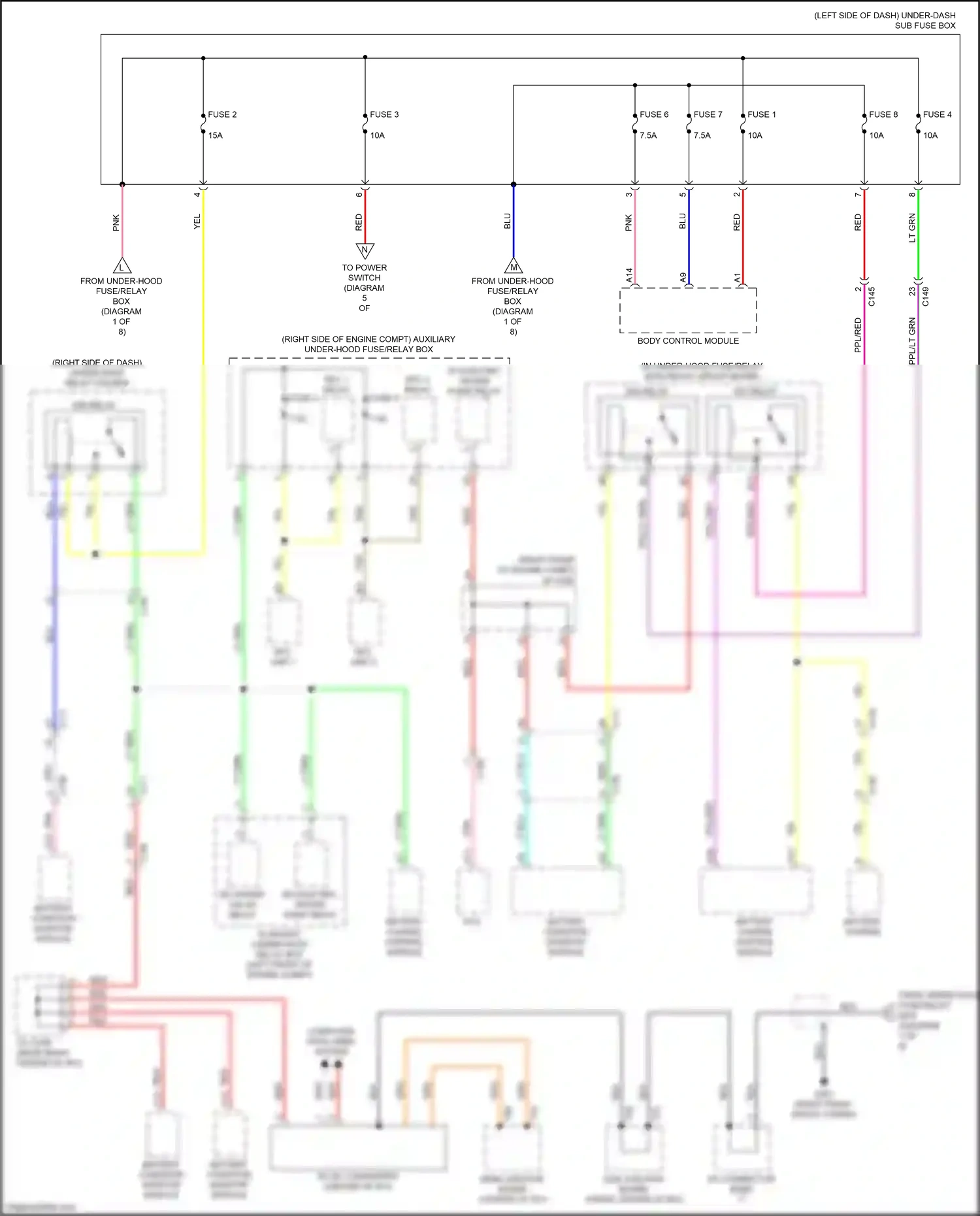 Wiring diagram battery charge control module for Honda Clarity II (2016-2021) (2 of 8)