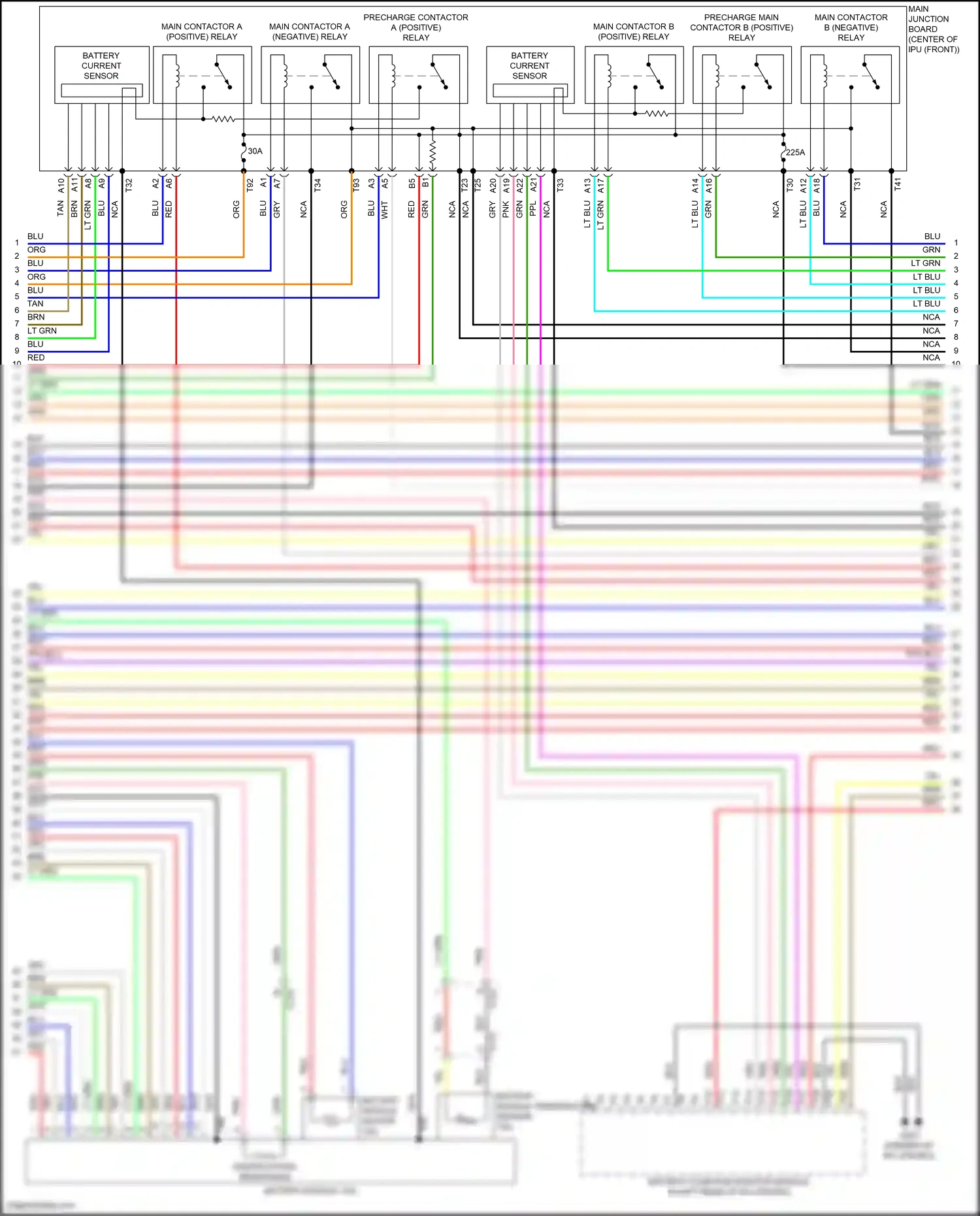 Wiring diagram battery current sensor a for Honda Clarity II (2016-2021) (2 of 2)
