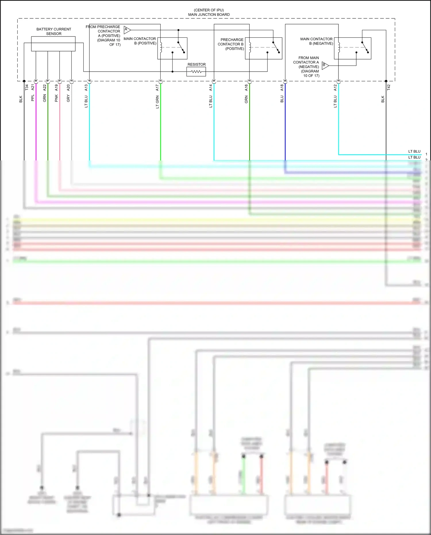 Wiring diagram battery current sensor b for Honda Clarity II (2016-2021) (1 of 2)