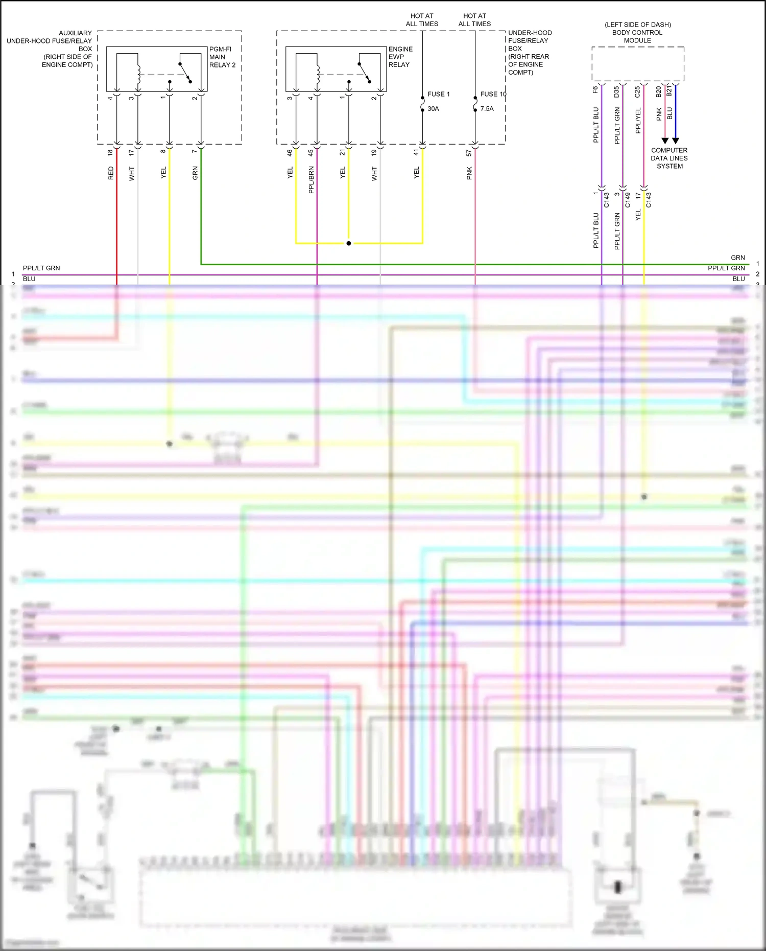 Wiring diagram body control module for Honda Clarity II (2016-2021) (35 of 36)