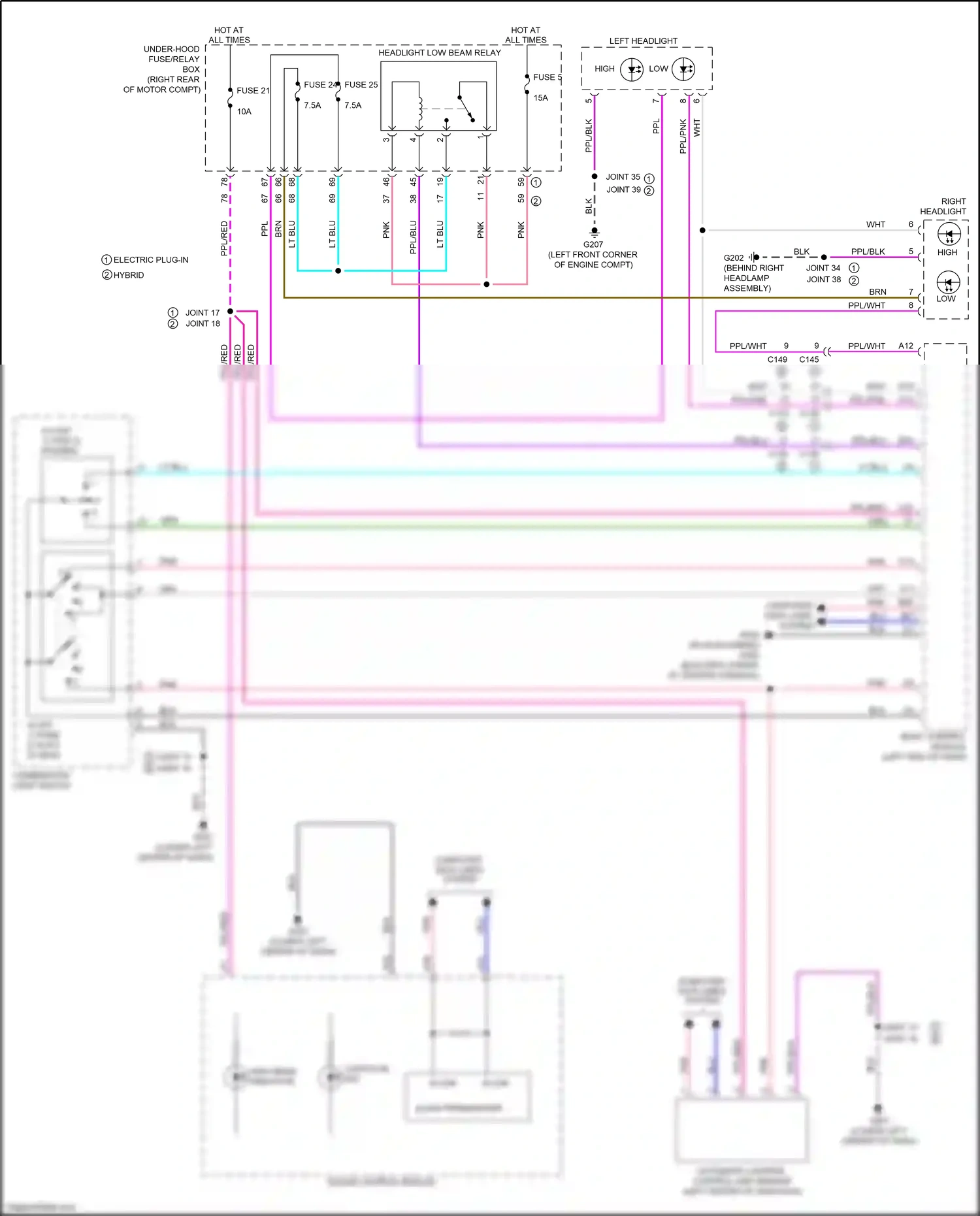 Wiring diagram body control module for Honda Clarity II (2016-2021) (7 of 36)