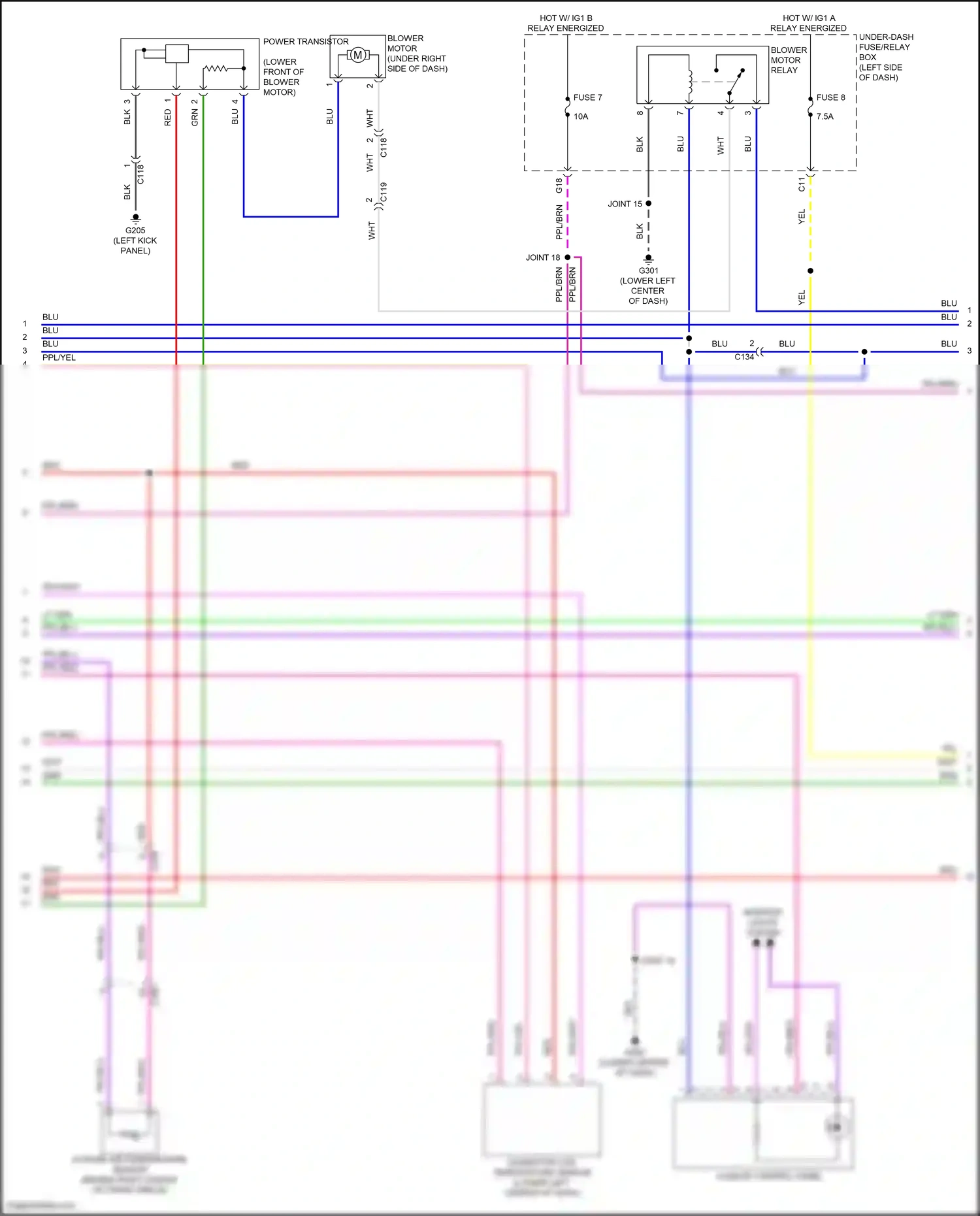 Wiring diagram climate control panel for Honda Clarity II (2016-2021) (5 of 9)