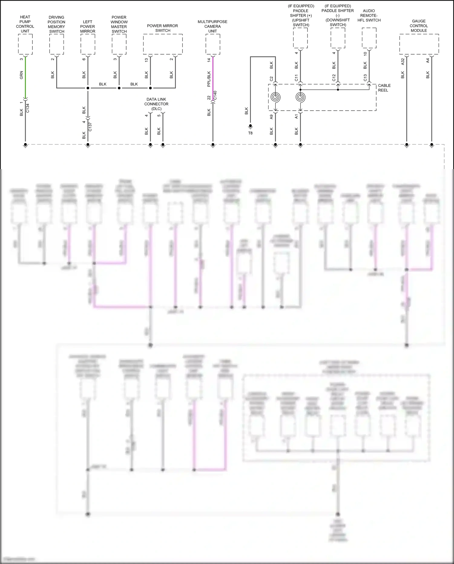 Wiring diagram combination light switch for Honda Clarity II (2016-2021) (2 of 10)