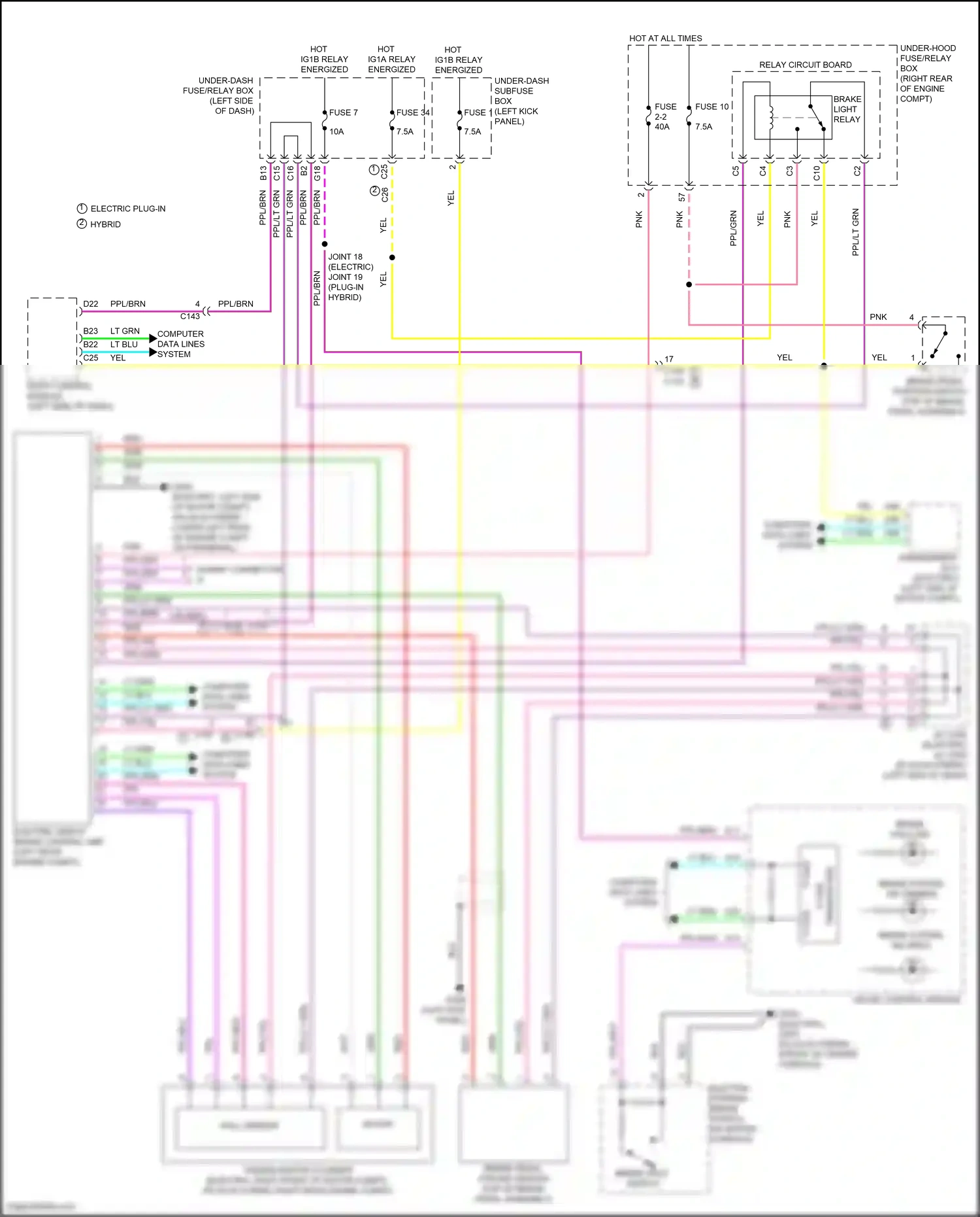 Wiring diagram computer data lines system for Honda Clarity II (2016-2021) (25 of 93)