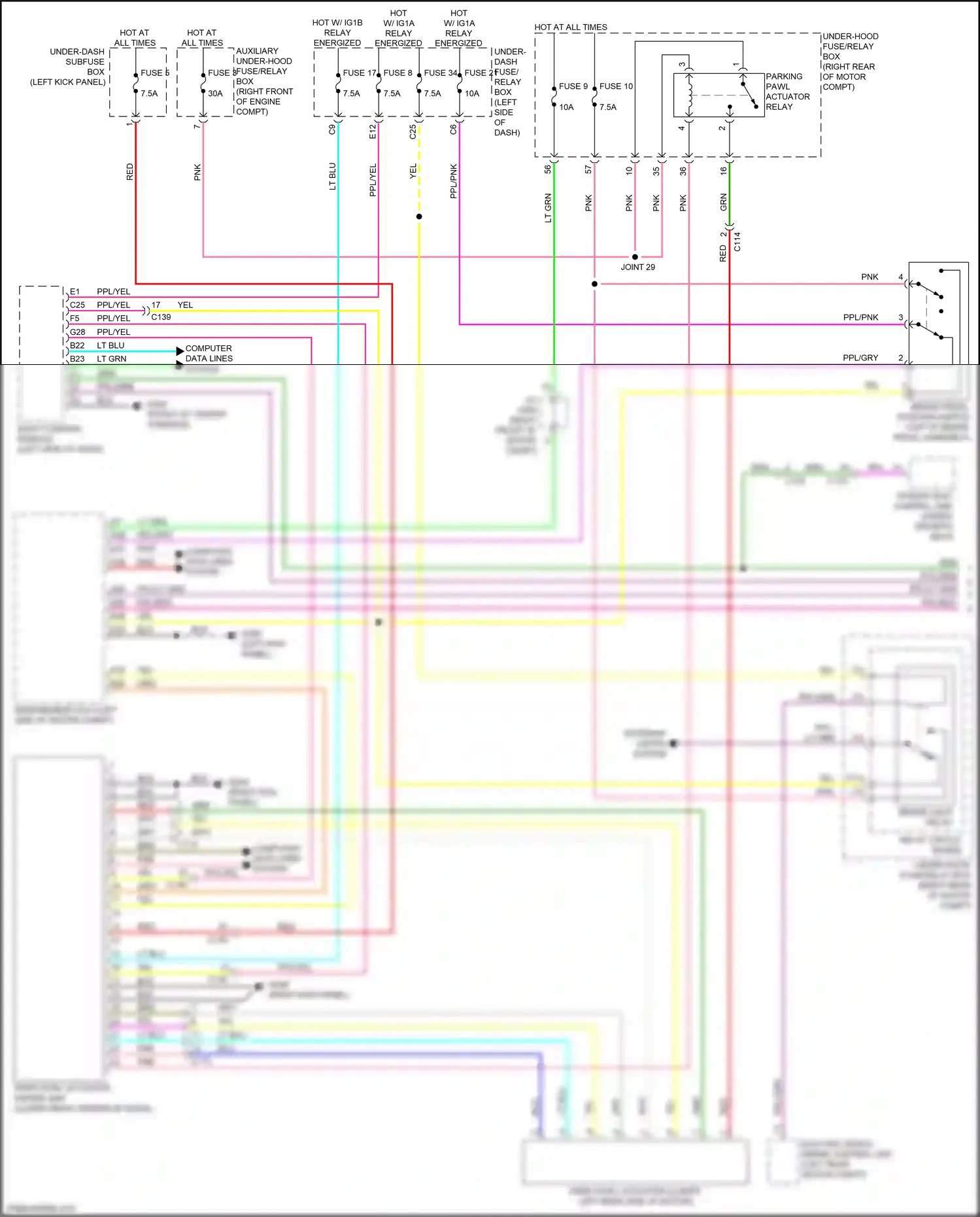 Wiring diagram computer data lines system for Honda Clarity II (2016-2021) (59 of 93)