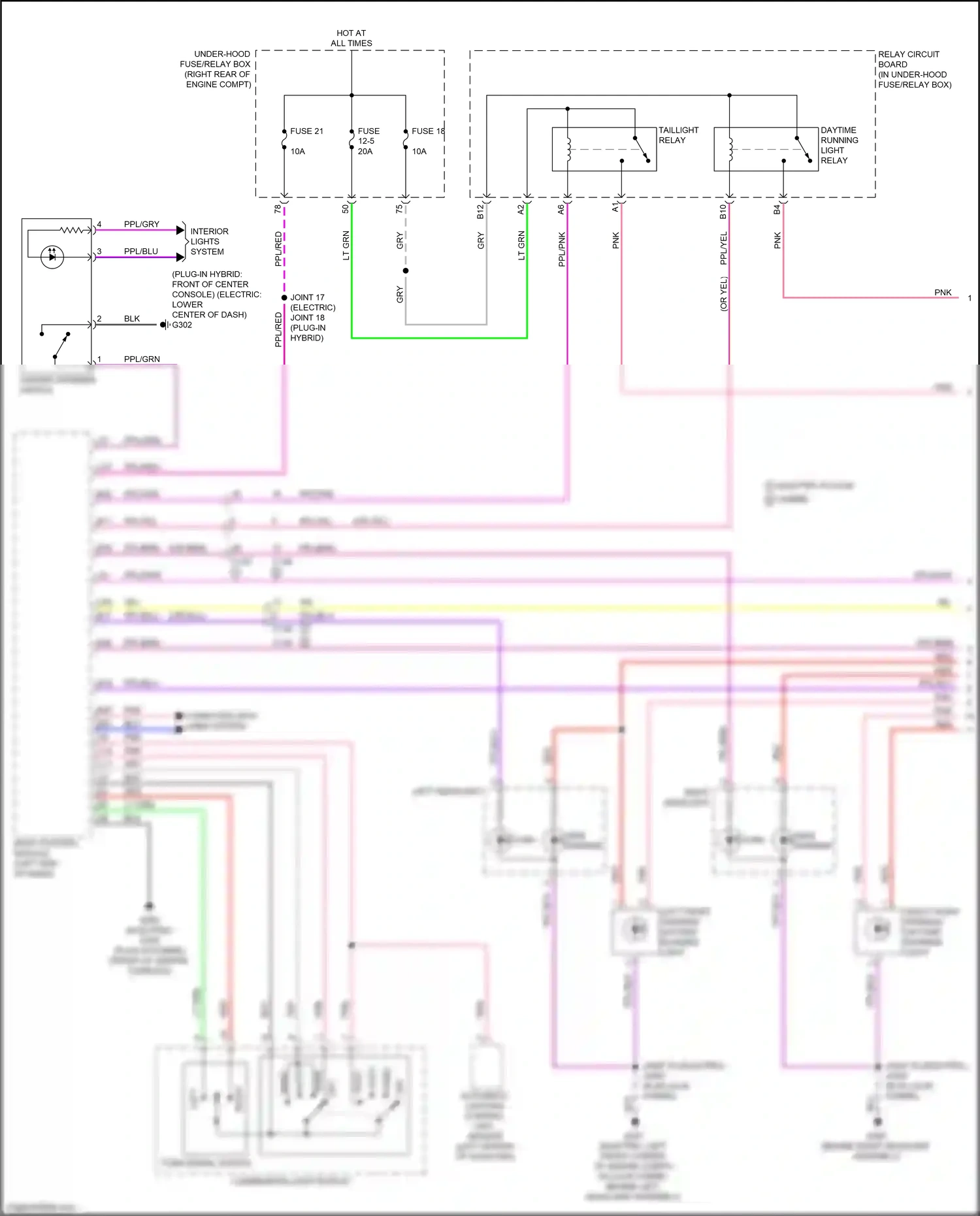 Wiring diagram computer data lines system for Honda Clarity II (2016-2021) (46 of 93)