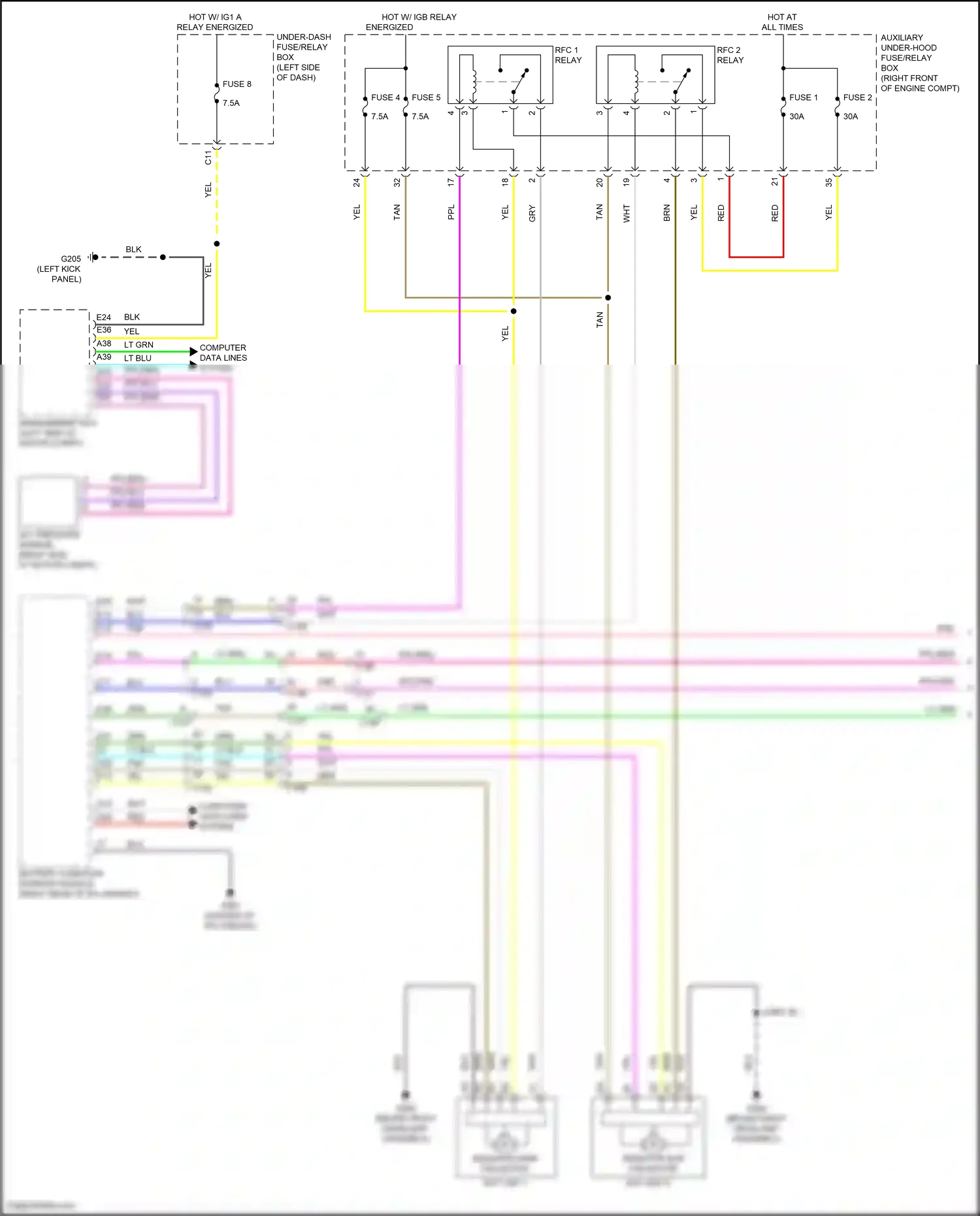 Wiring diagram computer data lines system for Honda Clarity II (2016-2021) (70 of 93)