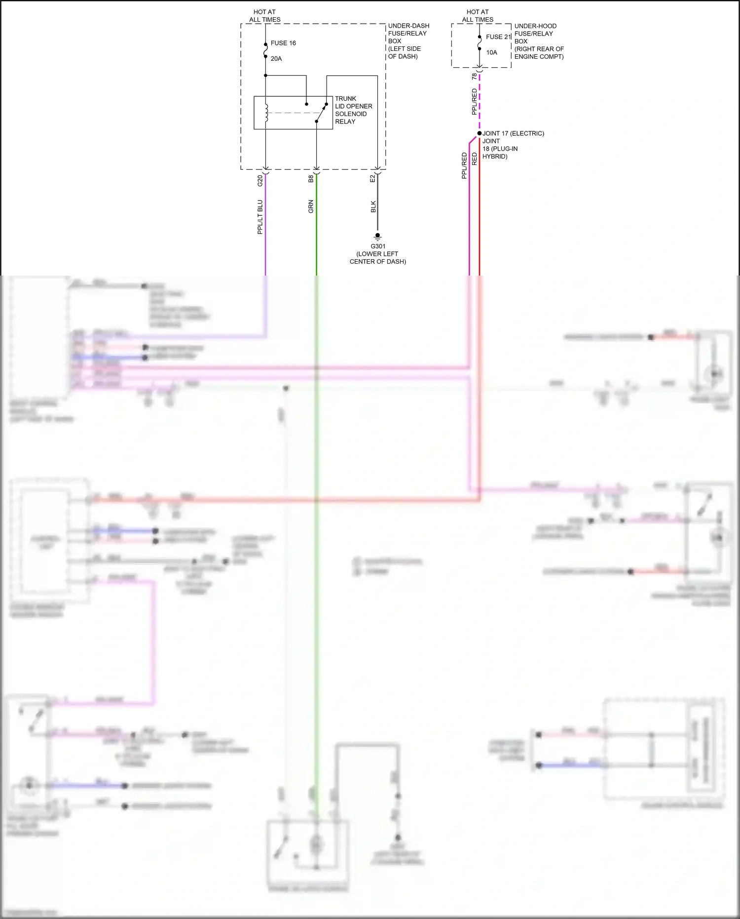 Wiring diagram computer data lines system for Honda Clarity II (2016-2021) (11 of 93)