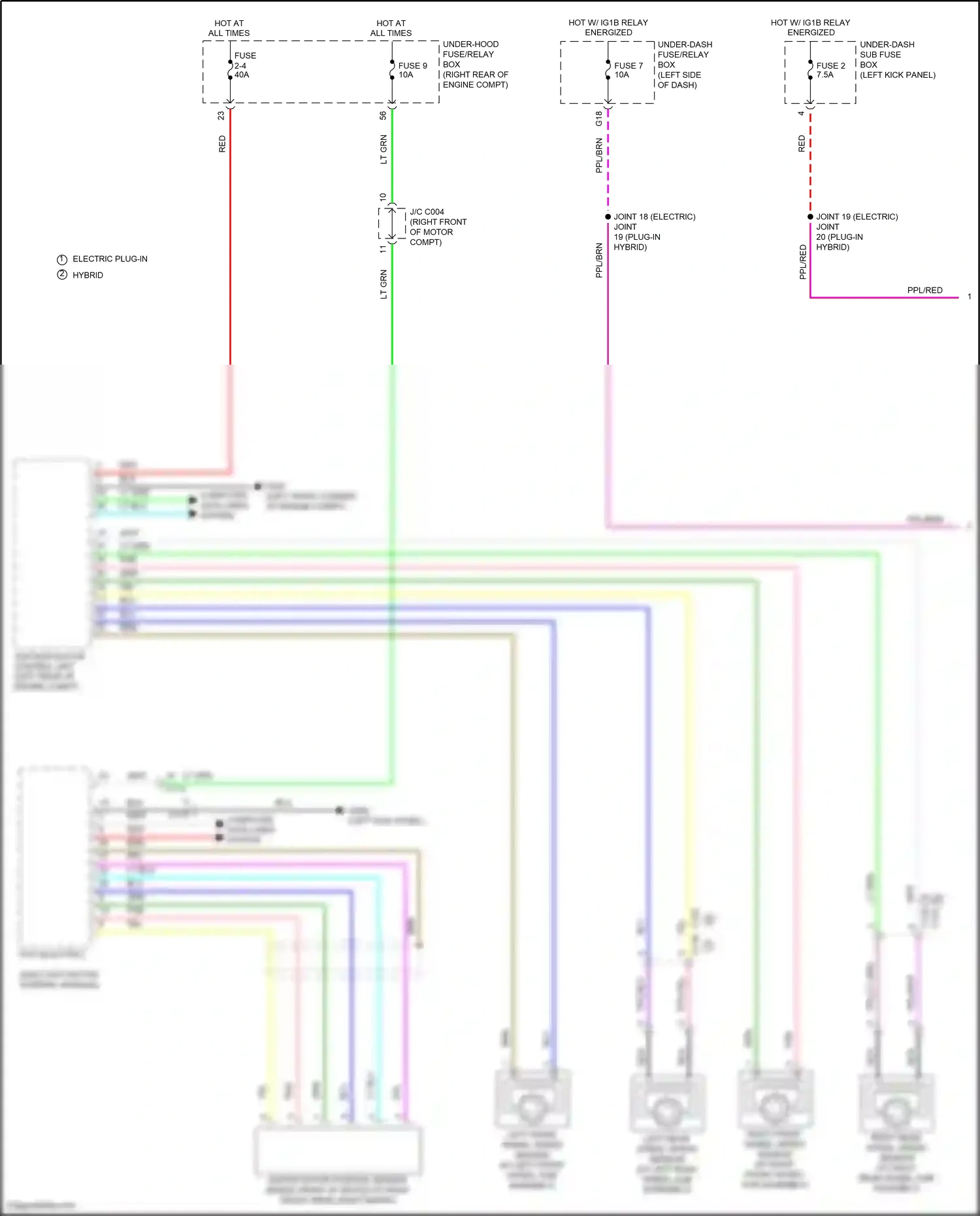 Wiring diagram computer data lines system for Honda Clarity II (2016-2021) (34 of 93)