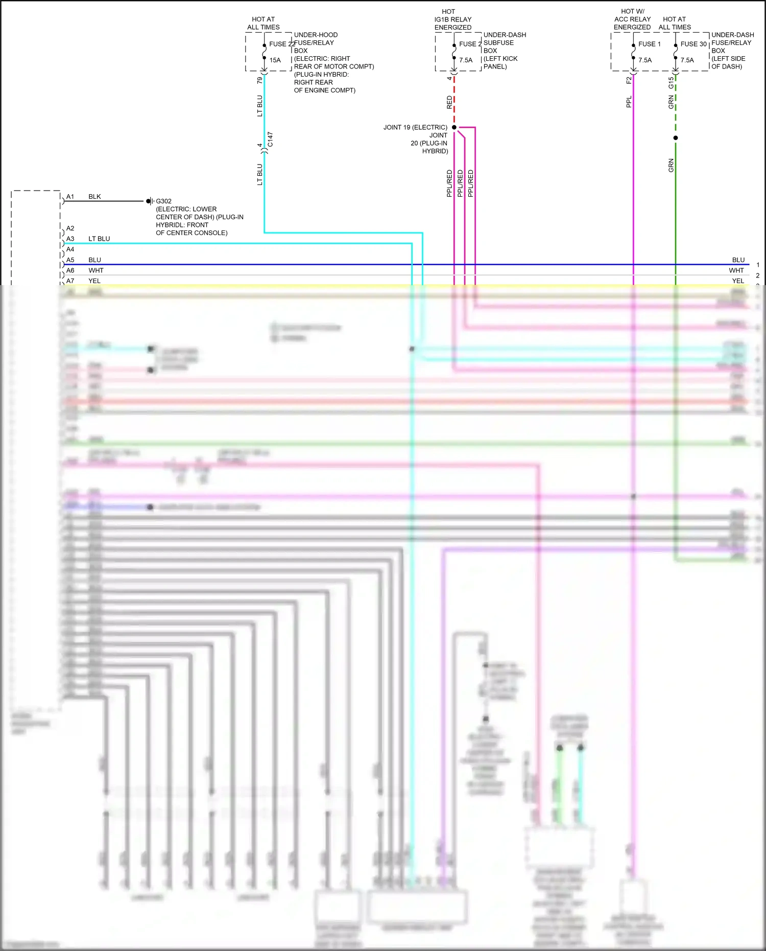 Wiring diagram computer data lines system for Honda Clarity II (2016-2021) (2 of 93)