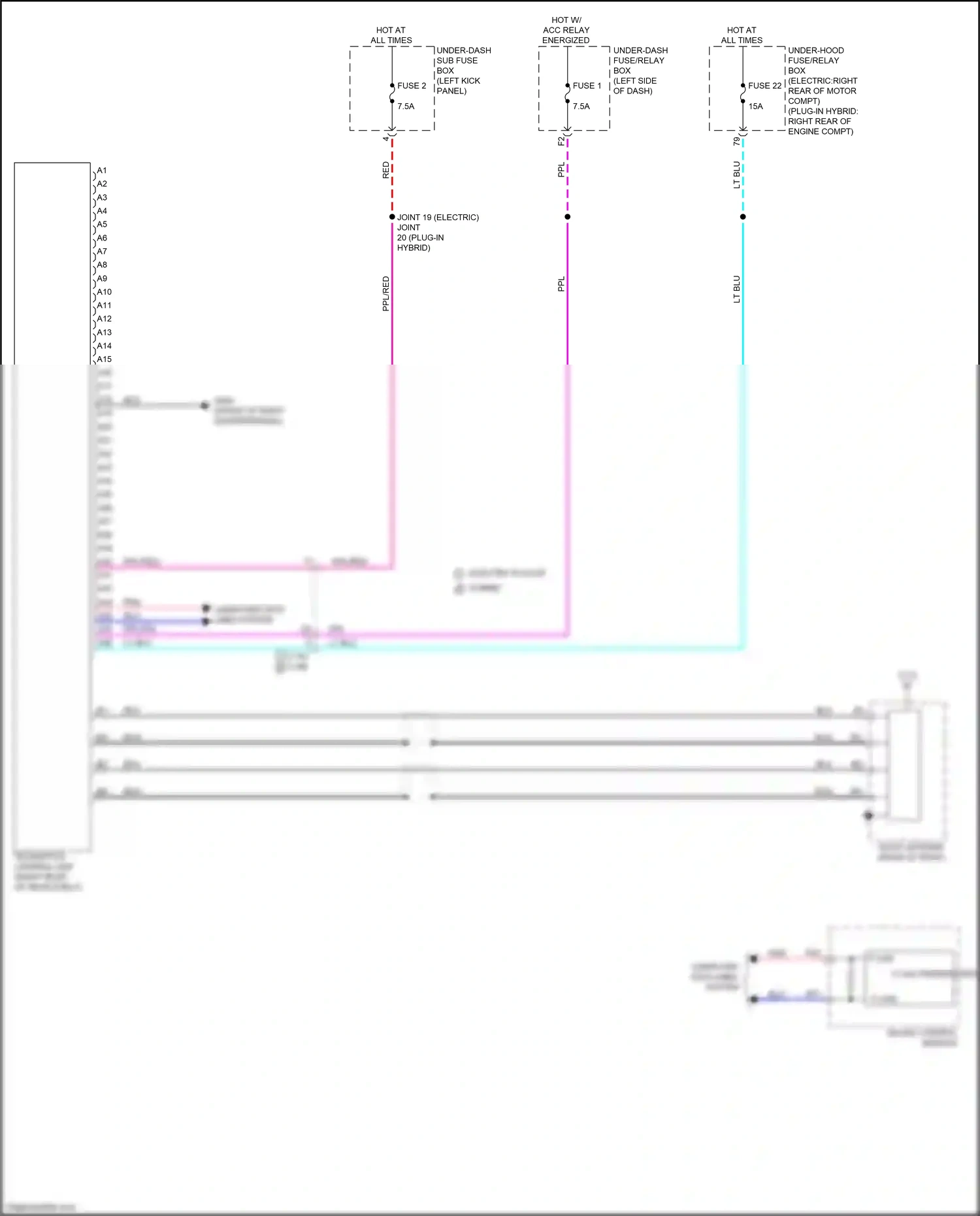 Wiring diagram computer data lines system for Honda Clarity II (2016-2021) (20 of 93)
