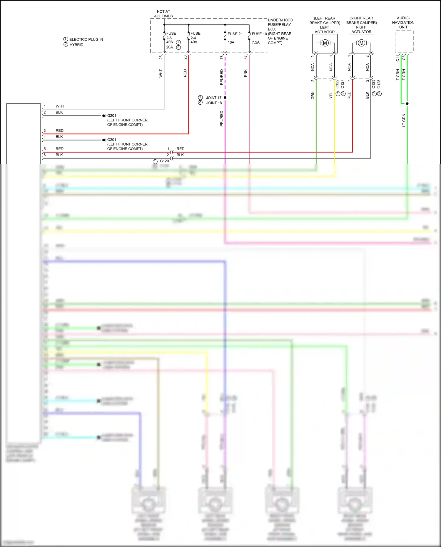 Wiring diagram computer data lines system for Honda Clarity II (2016-2021) (21 of 93)