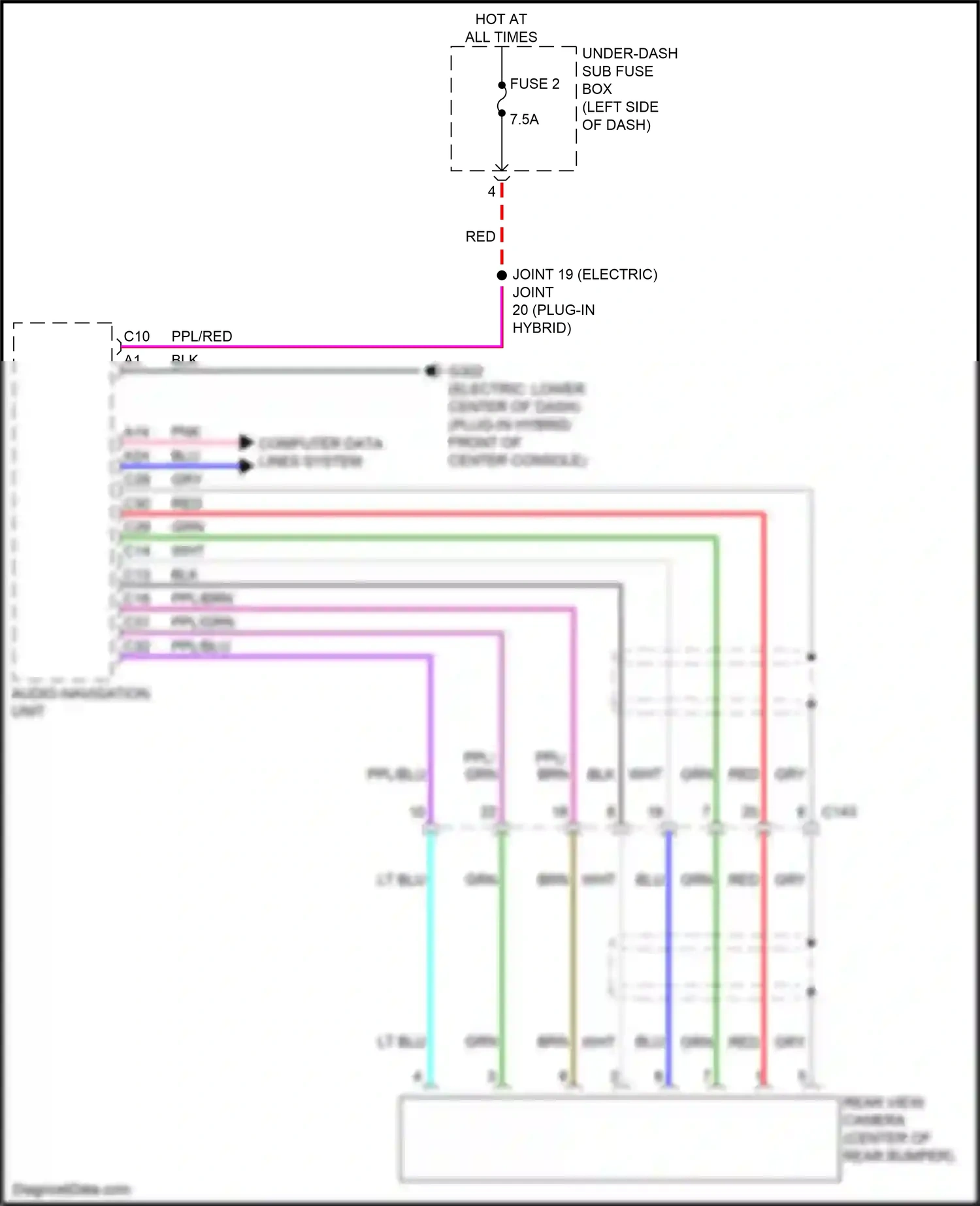 Wiring diagram computer data lines system for Honda Clarity II (2016-2021) (30 of 93)