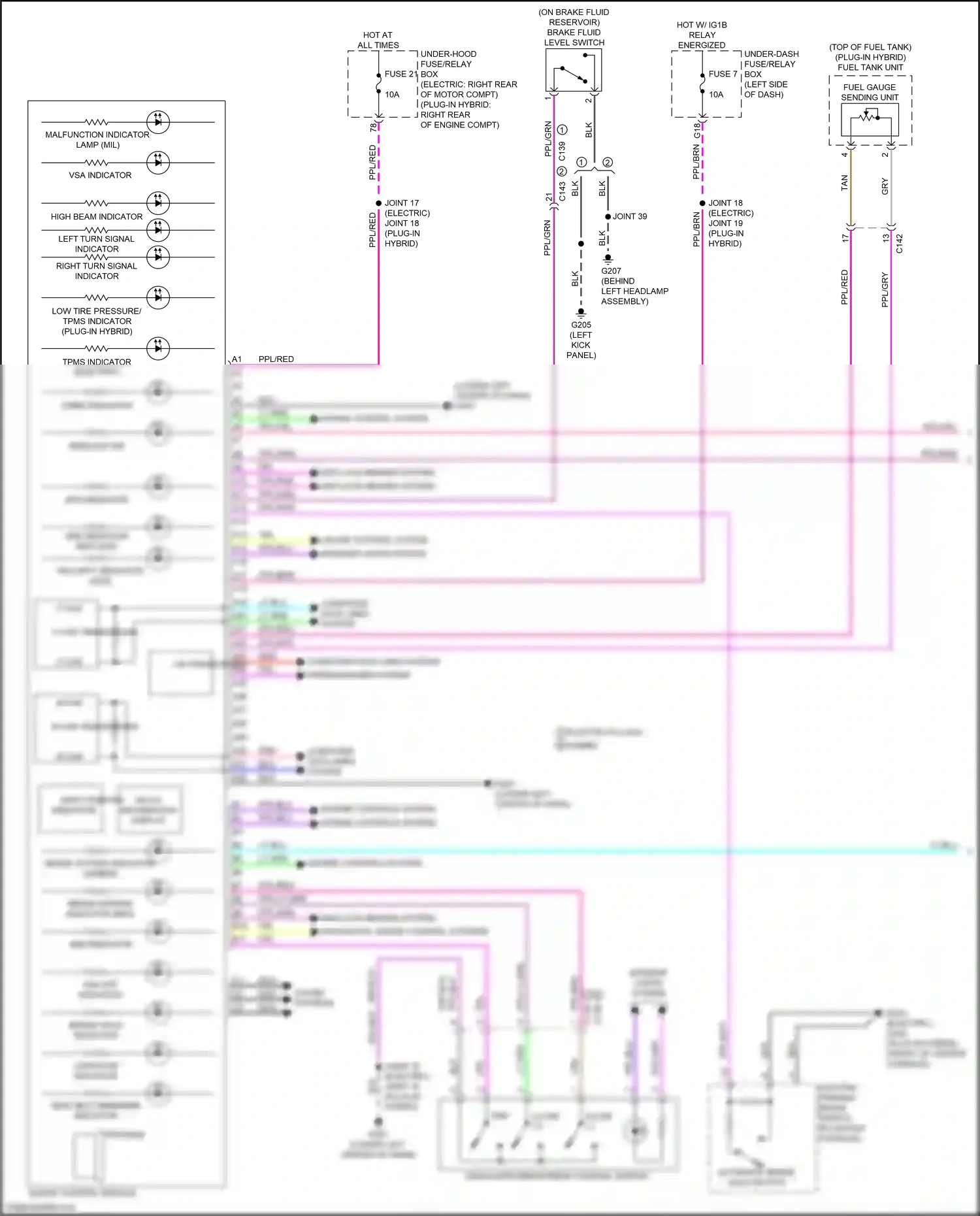 Wiring diagram computer data lines system for Honda Clarity II (2016-2021) (48 of 93)