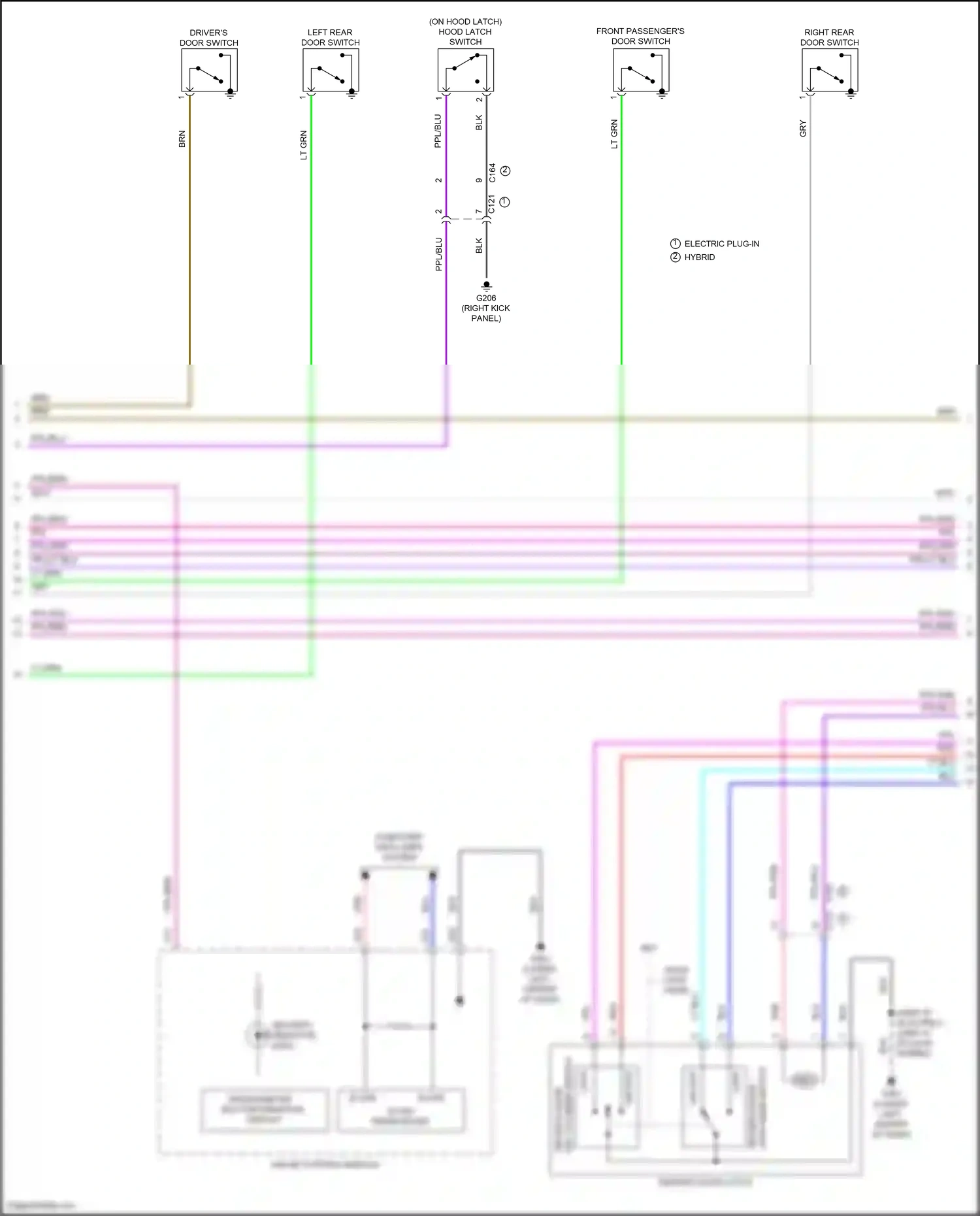 Wiring diagram computer data lines system for Honda Clarity II (2016-2021) (32 of 93)