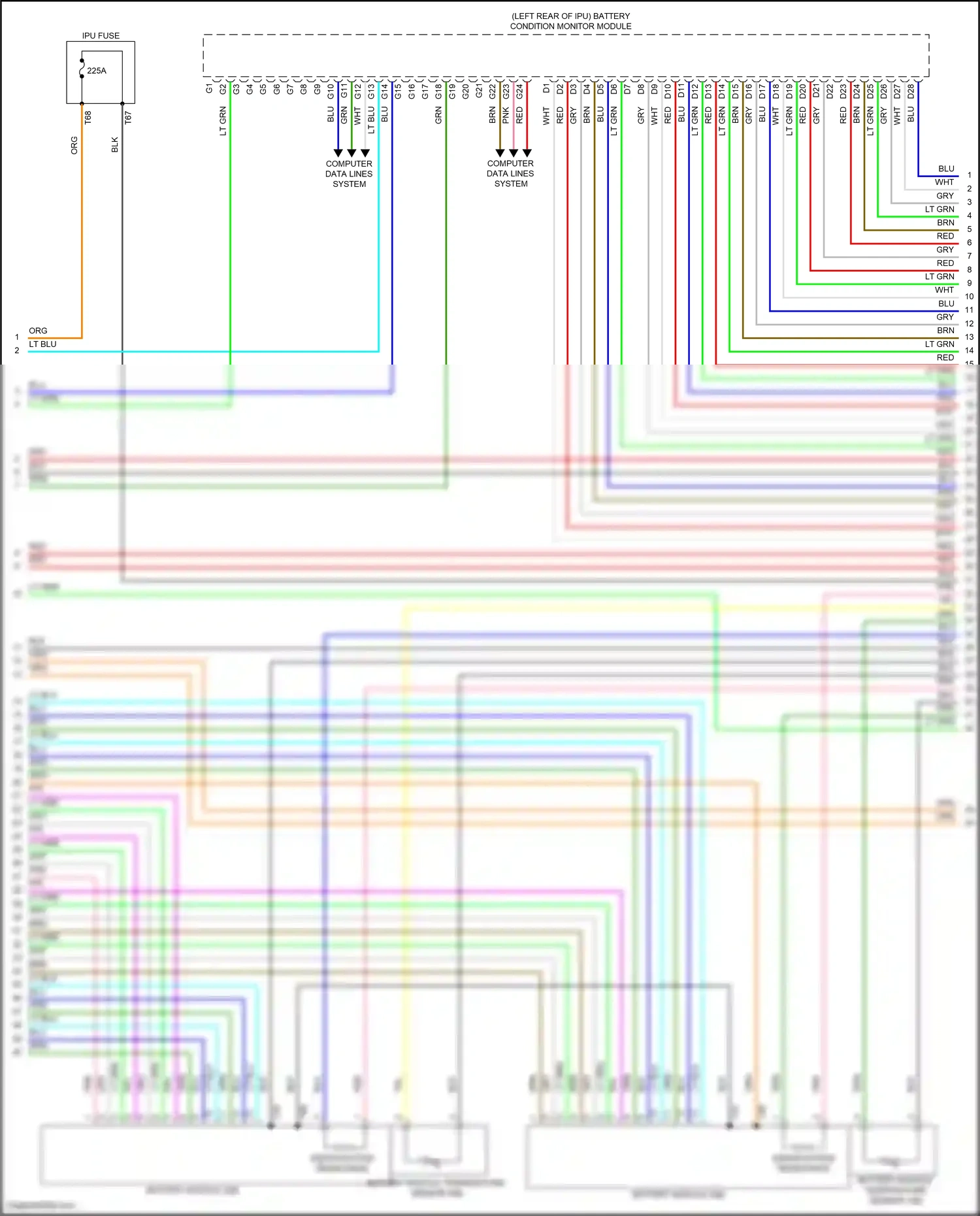 Wiring diagram computer data lines system for Honda Clarity II (2016-2021) (76 of 93)
