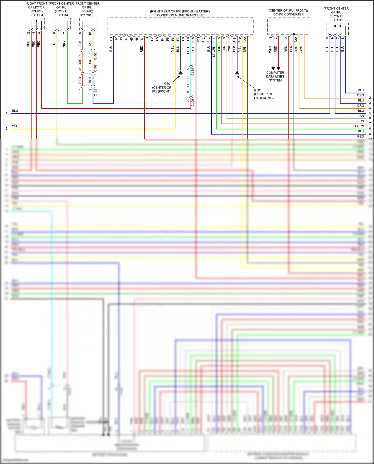 Wiring diagram computer data lines system for Honda Clarity II (2016-2021) (89 of 93)