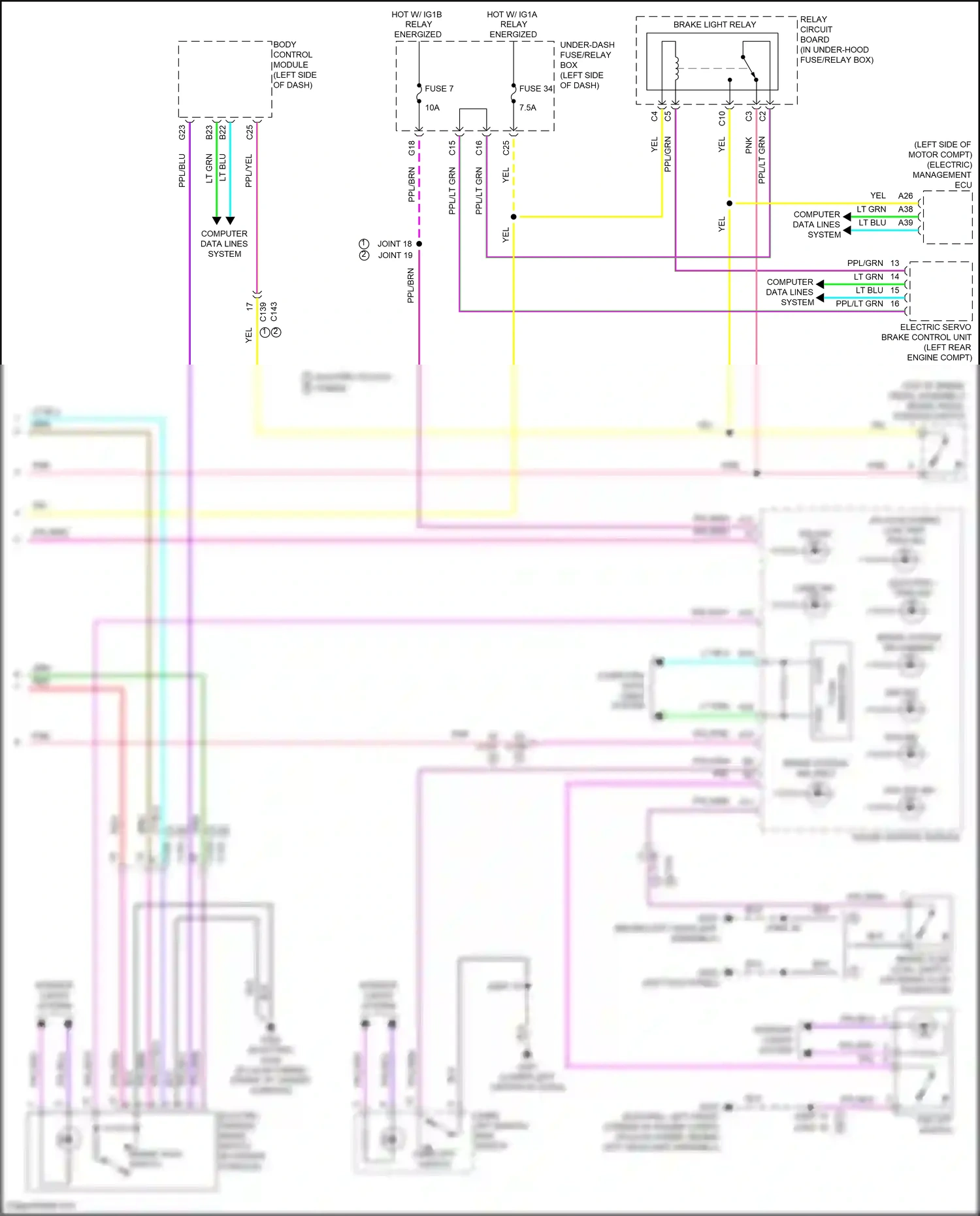 Wiring diagram computer data lines system for Honda Clarity II (2016-2021) (22 of 93)