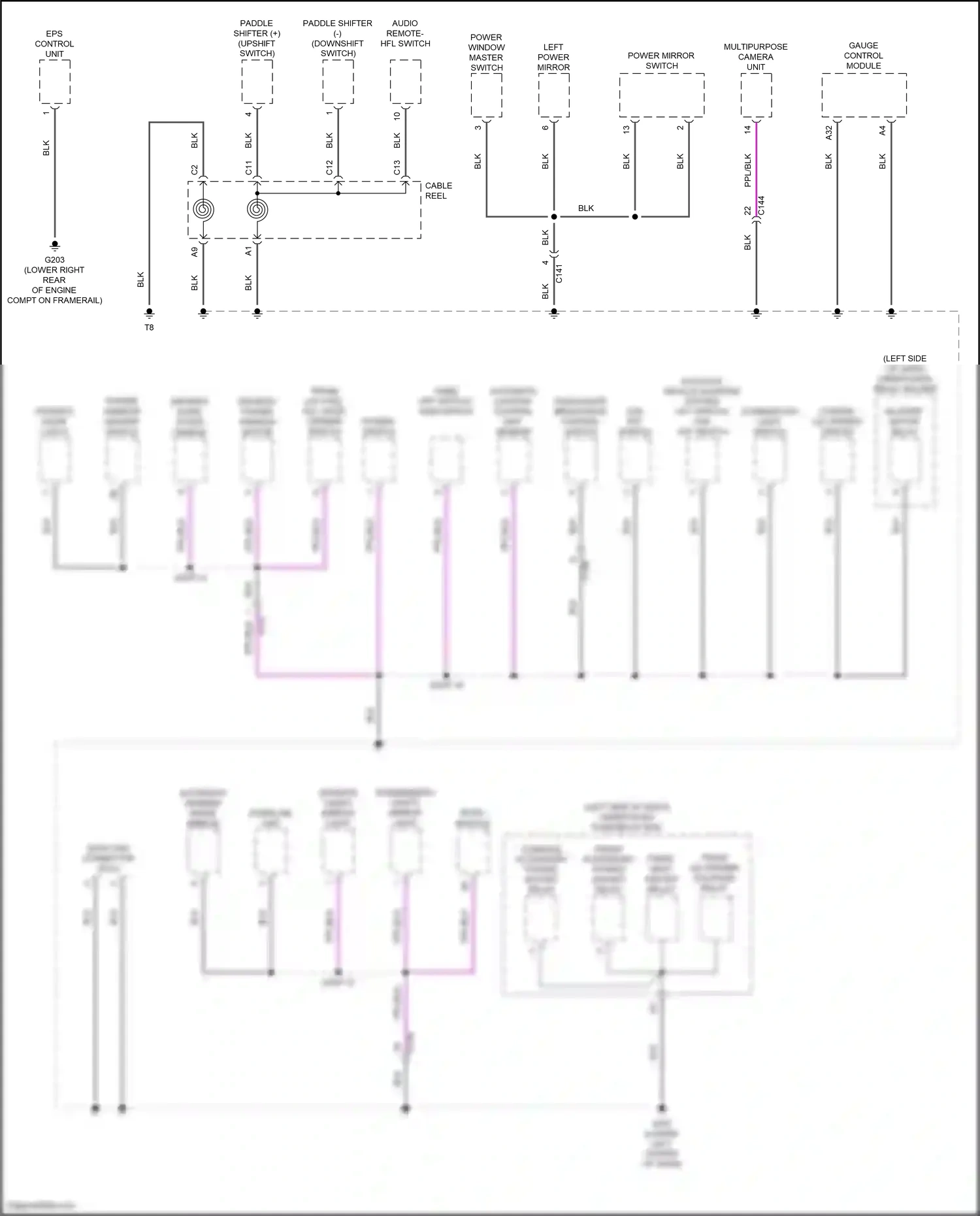 Wiring diagram console accessory power socket relay for Honda Clarity II (2016-2021) (2 of 6)