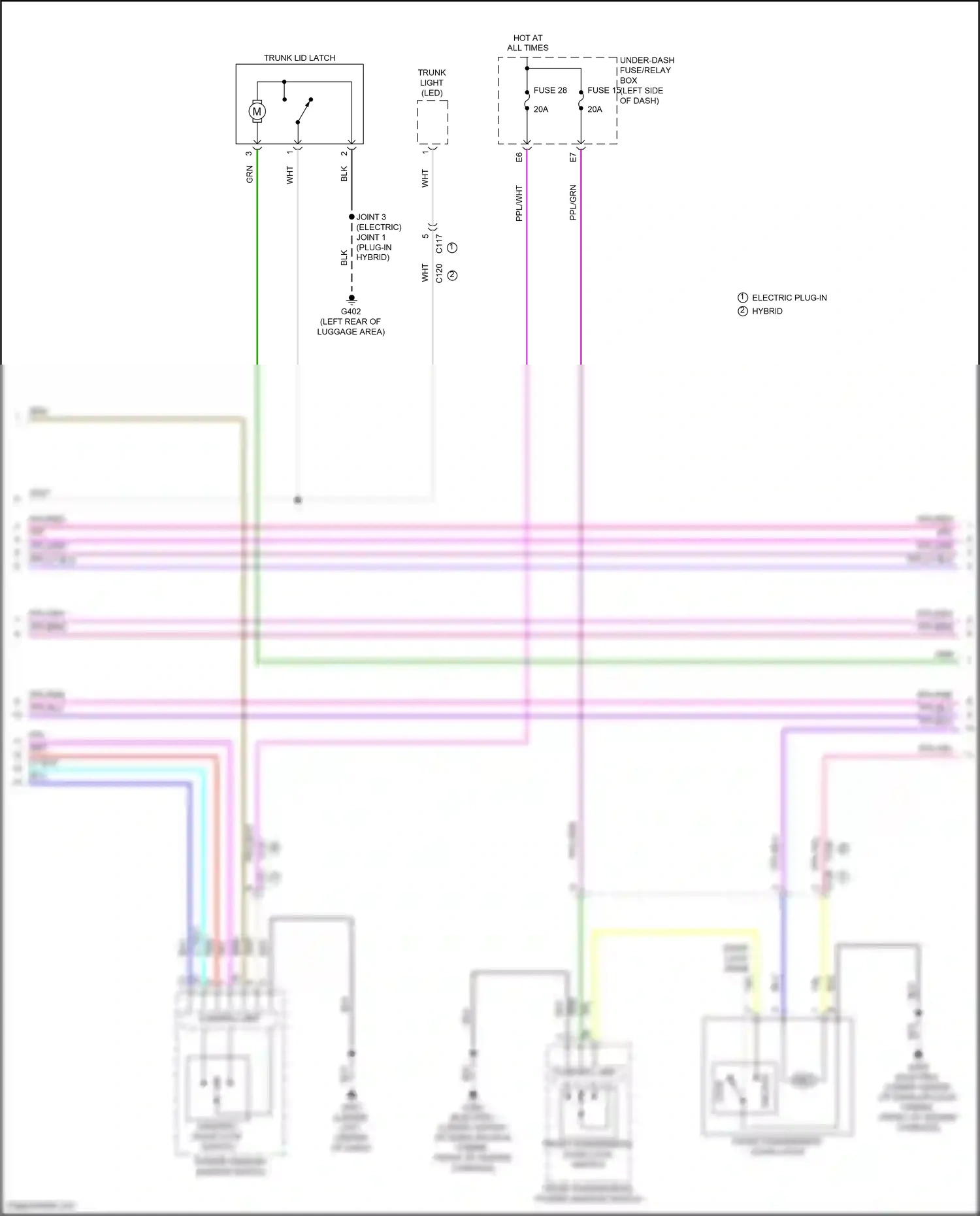 Wiring diagram control unit) for Honda Clarity II (2016-2021) (2 of 13)