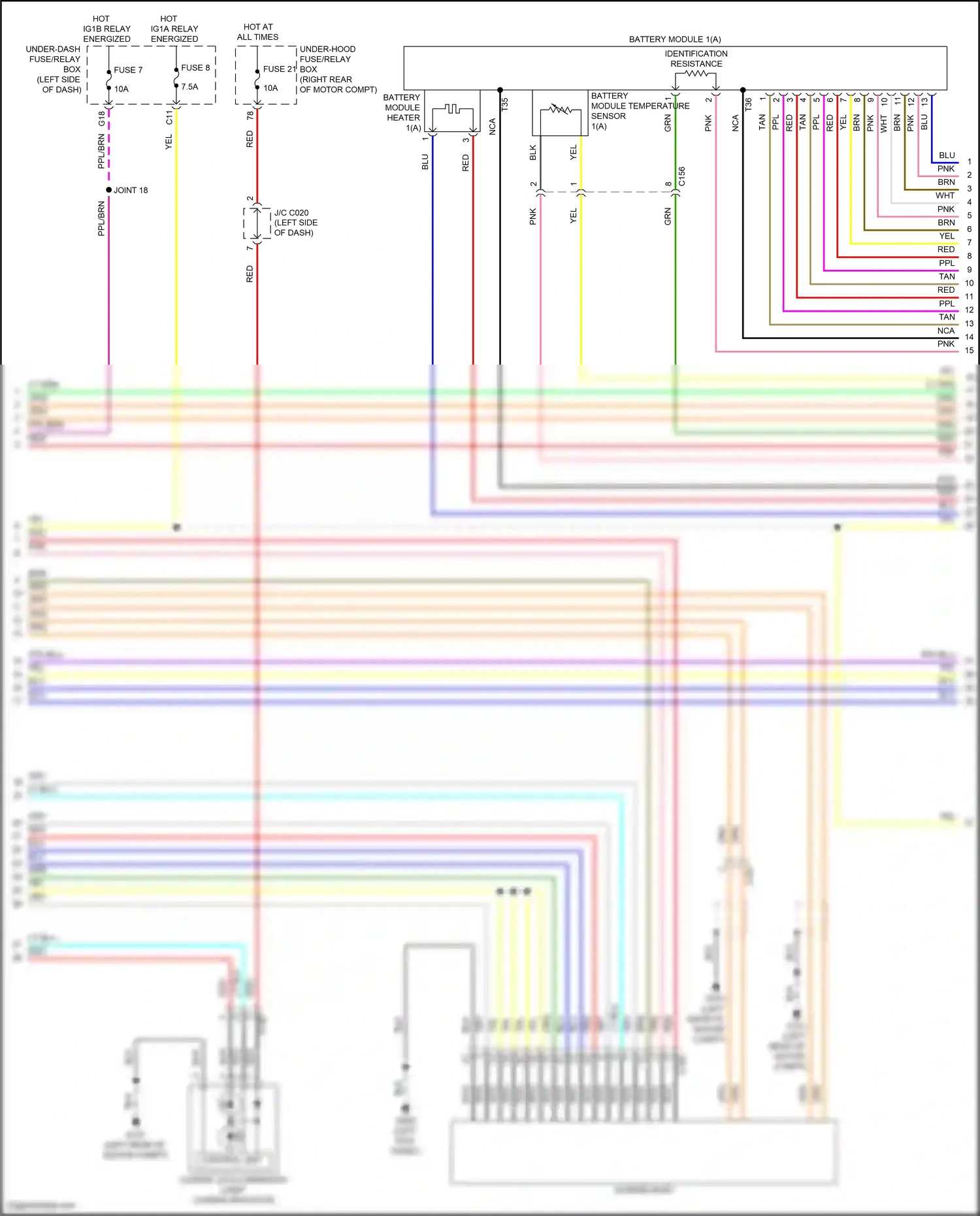 Wiring diagram control unit) for Honda Clarity II (2016-2021) (13 of 13)