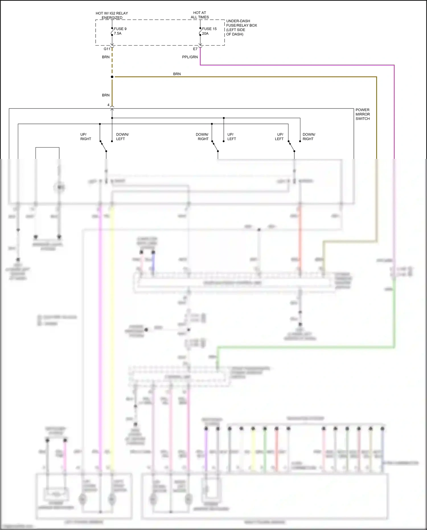 Wiring diagram control unit) for Honda Clarity II (2016-2021) (8 of 13)