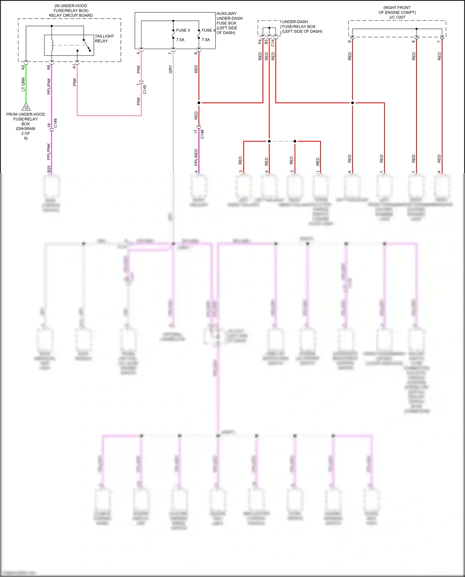 Wiring diagram dashlights brightness control switch for Honda Clarity II (2016-2021) (2 of 6)
