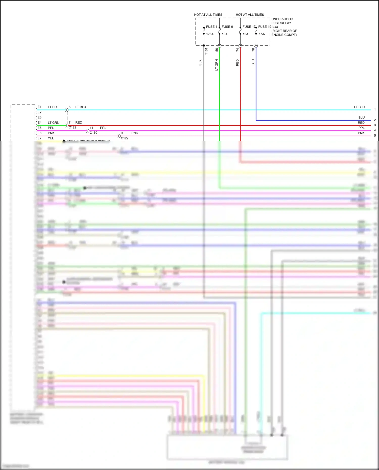 Wiring diagram engine controls circuit for Honda Clarity II (2016-2021) (2 of 2)