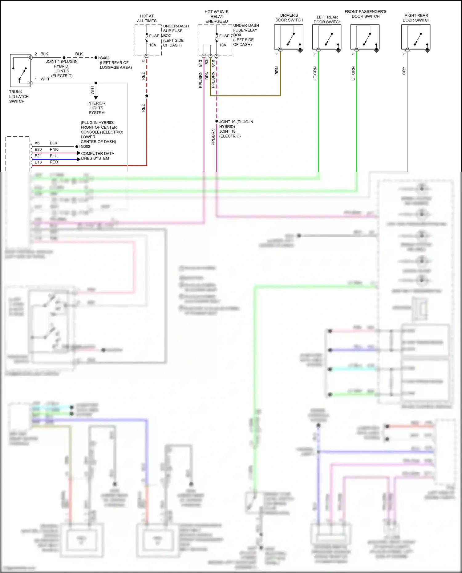Wiring diagram engine controls system for Honda Clarity II (2016-2021) (10 of 10)