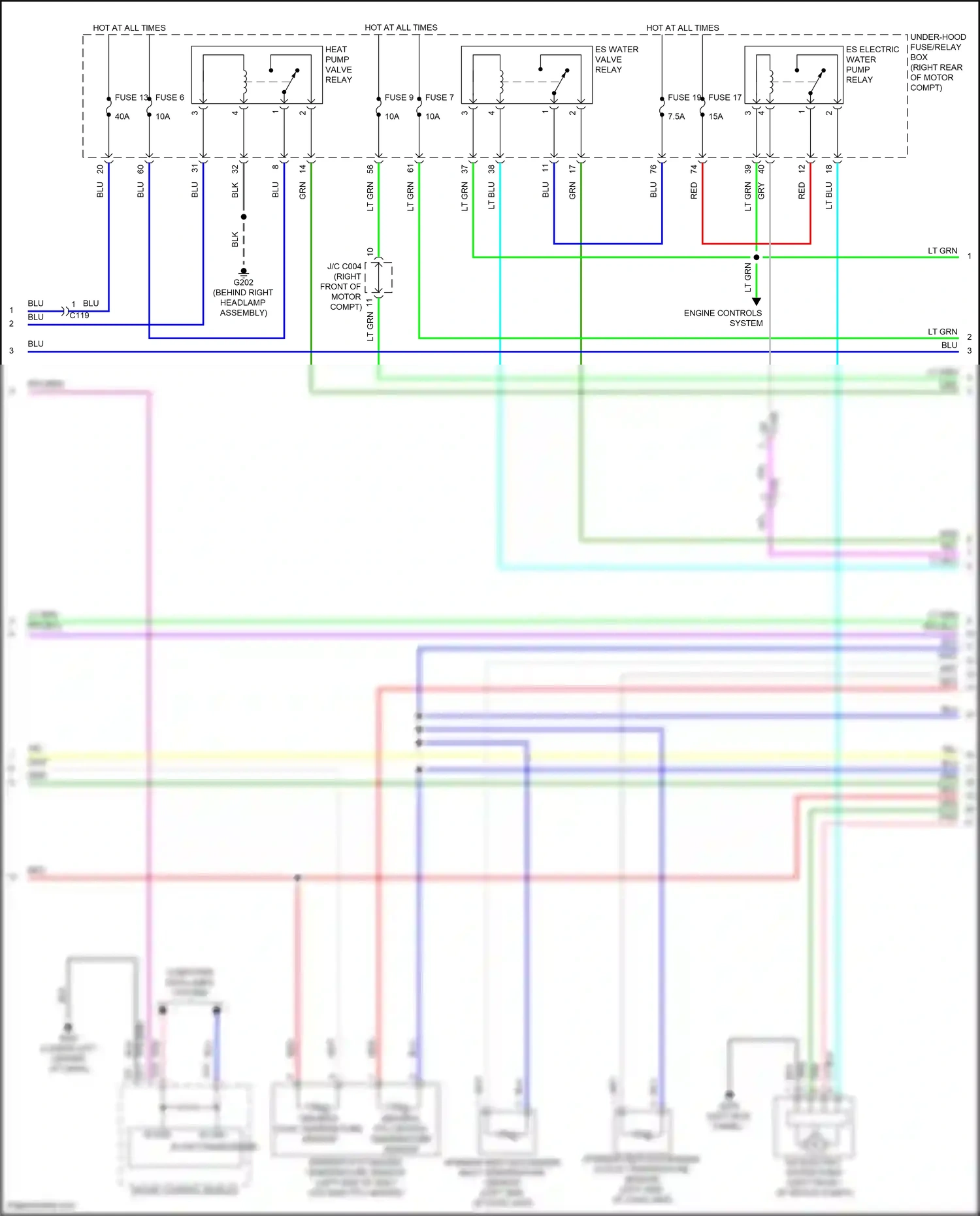 Wiring diagram engine controls system for Honda Clarity II (2016-2021) (6 of 10)